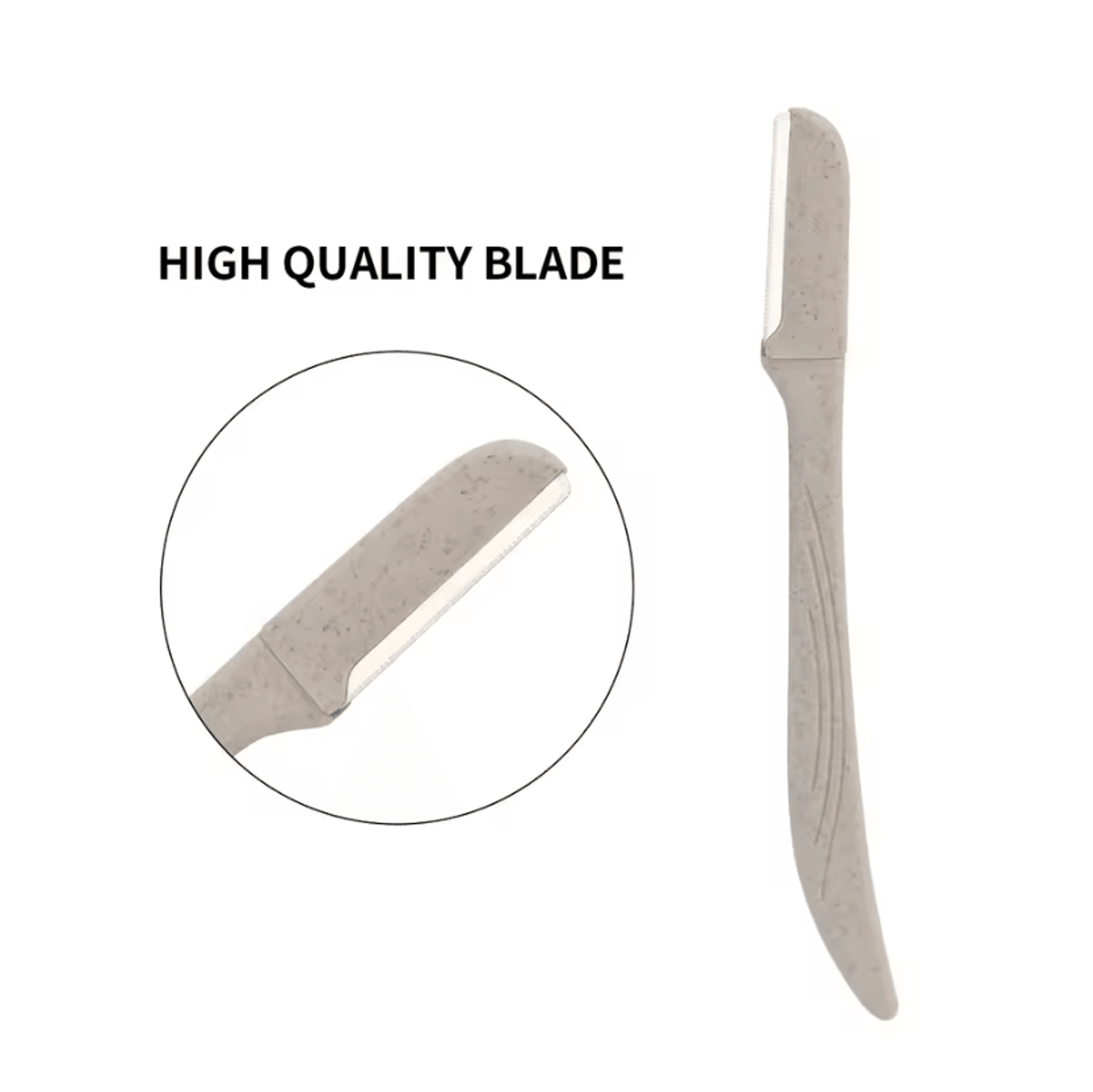 EcoBrow 6Piece Wheat Straw Eyebrow Razor Set With Stainless Steel Blades 2