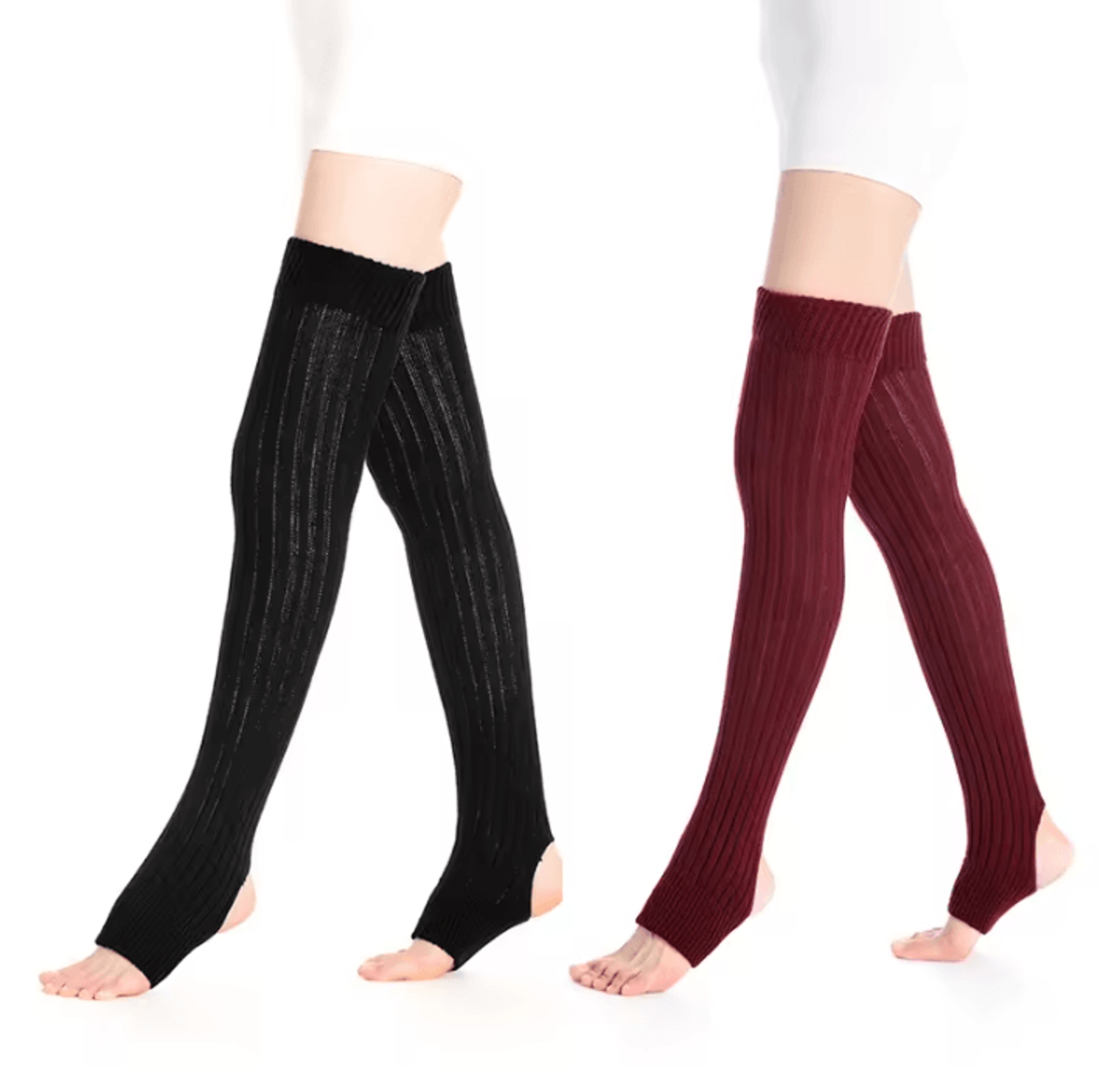 AOTOLK CozyChic Over Knee Leg Warmers For Women With Open Heel Design 0