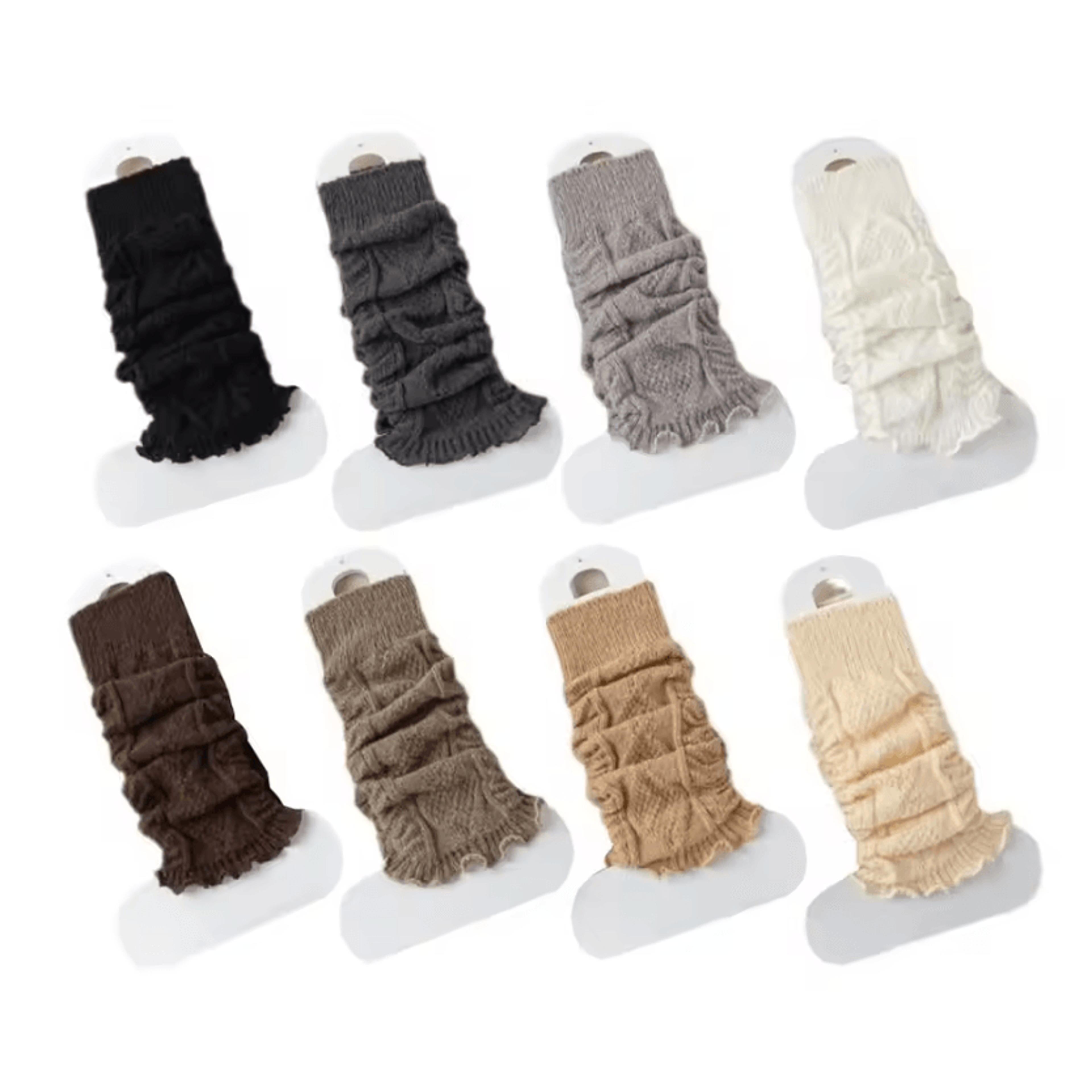 SweetKnit Solid Color Lolita Leg Warmers For Cozy Autumn And Winter Fashion 0