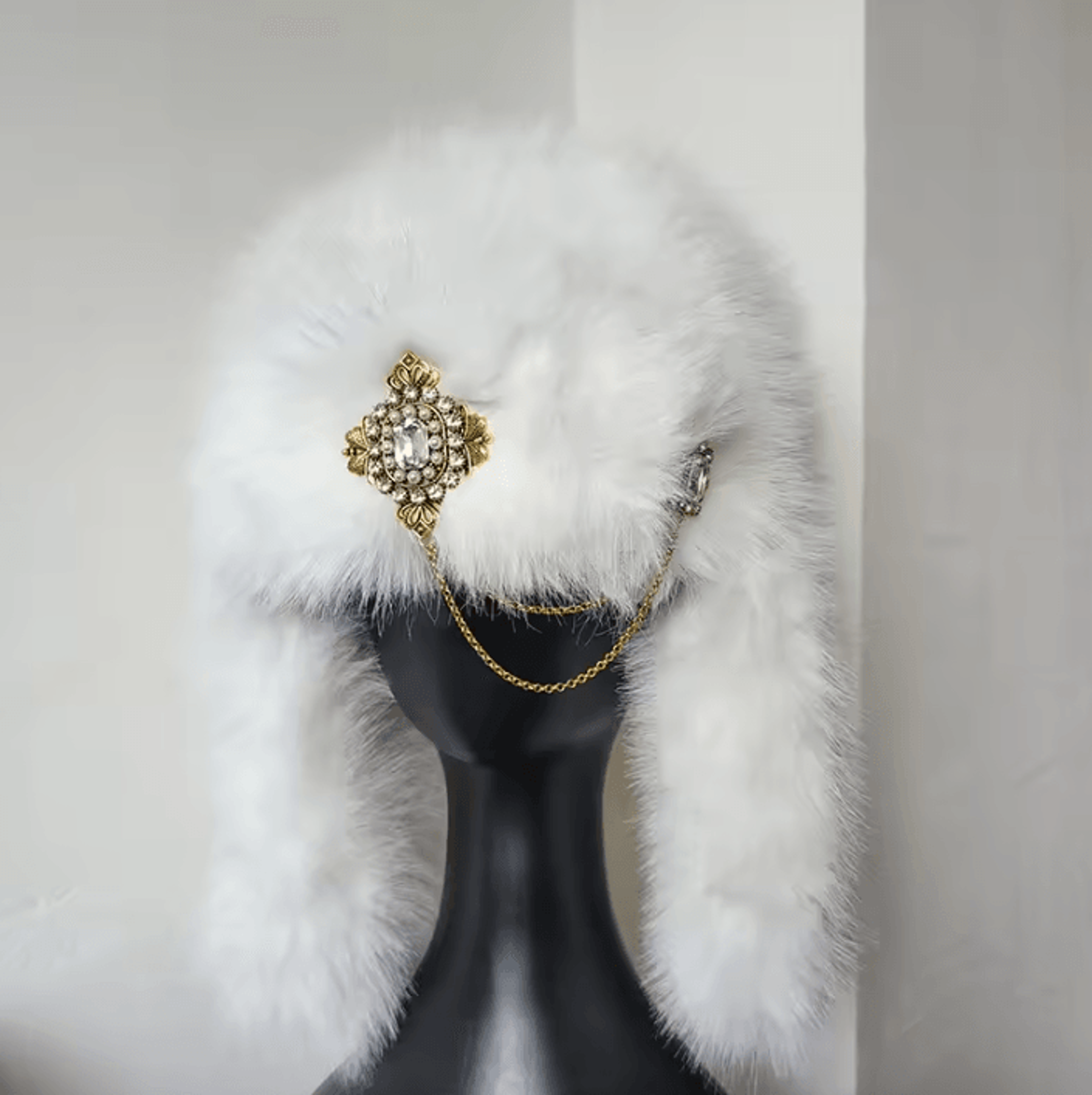 LuxeFrost Womens Diamond Quilted Faux Fur Bomber Hat For Winter Warmth 1