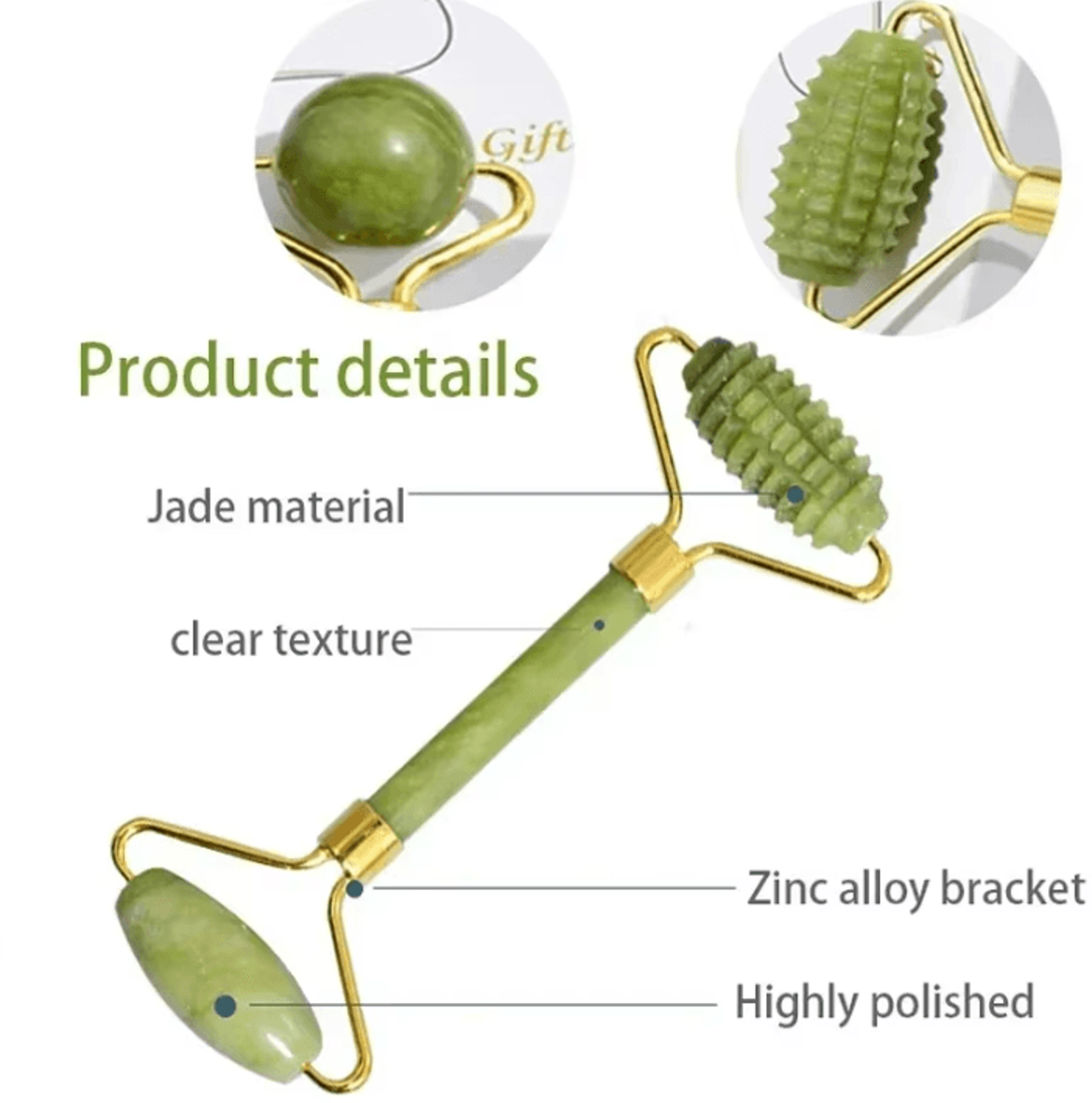 JadeSerenity Natural Stone Facial Roller And Gua Sha Massager For Face And Neck 1