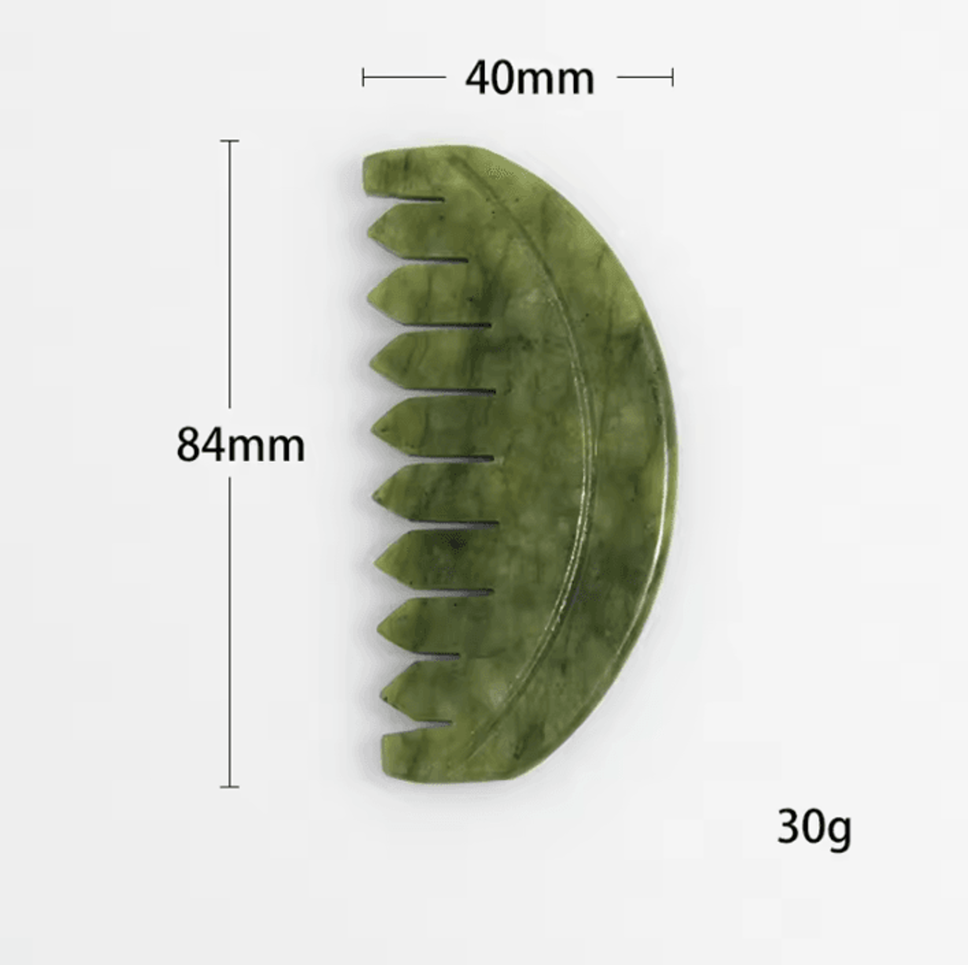 JadeHarmony Natural Jade Comb Gua Sha Massage Tool For Face And Body 3