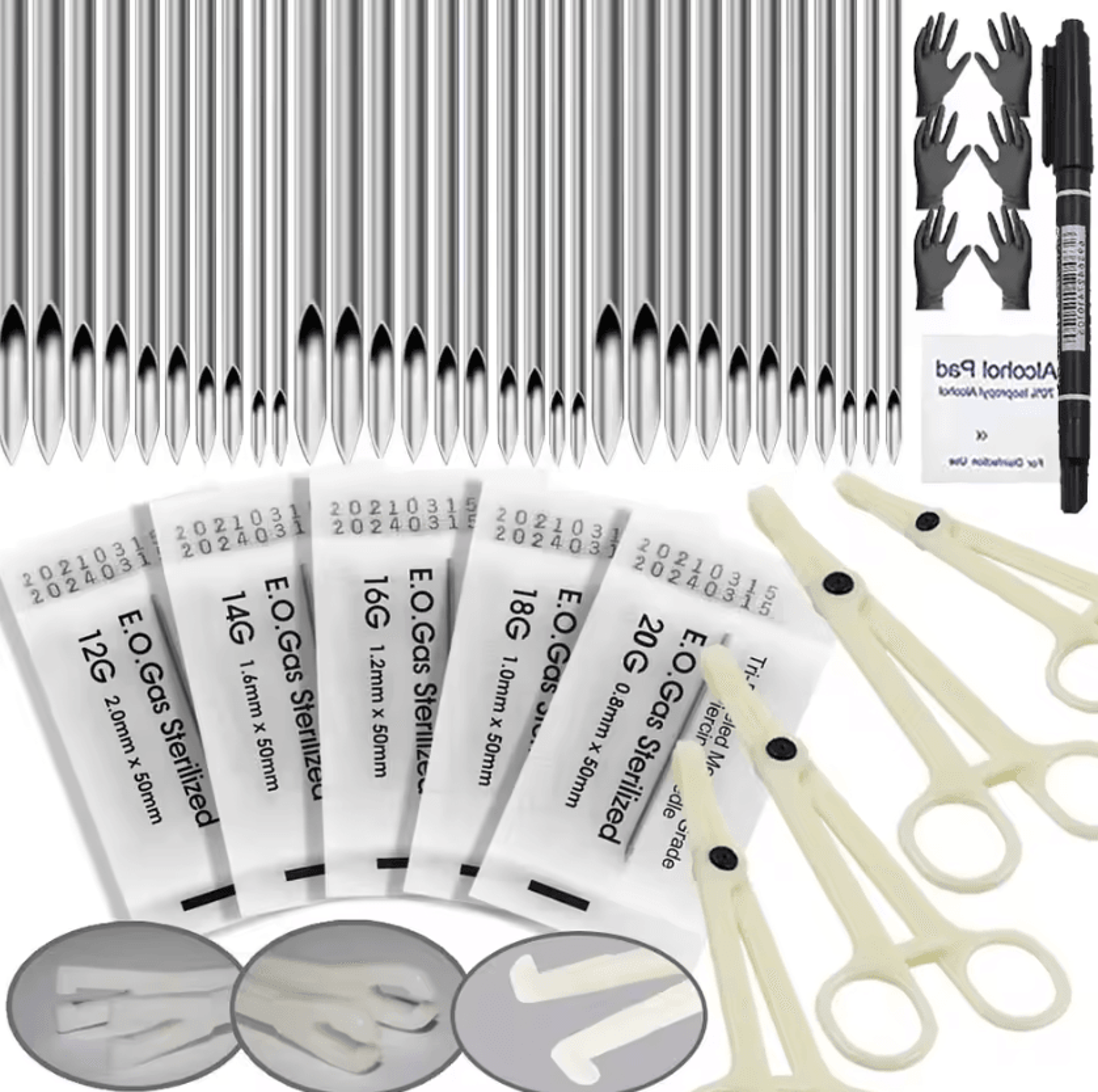 PiercePro Complete Professional Body Piercing Tool Kit With Needles And Clamps 0