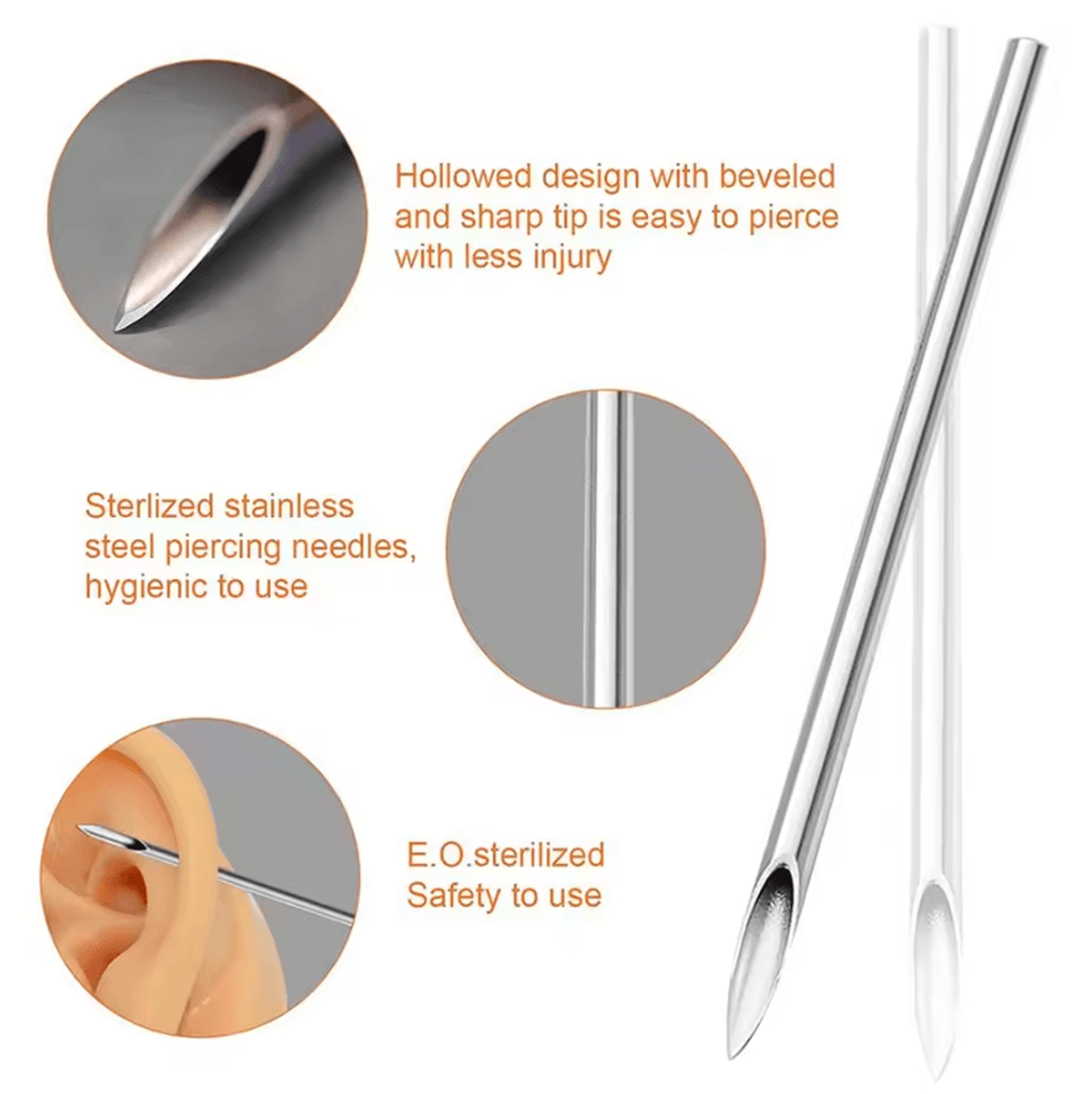 PierceReady Professional Disposable Body Piercing Kit With Needles And Clamps 1