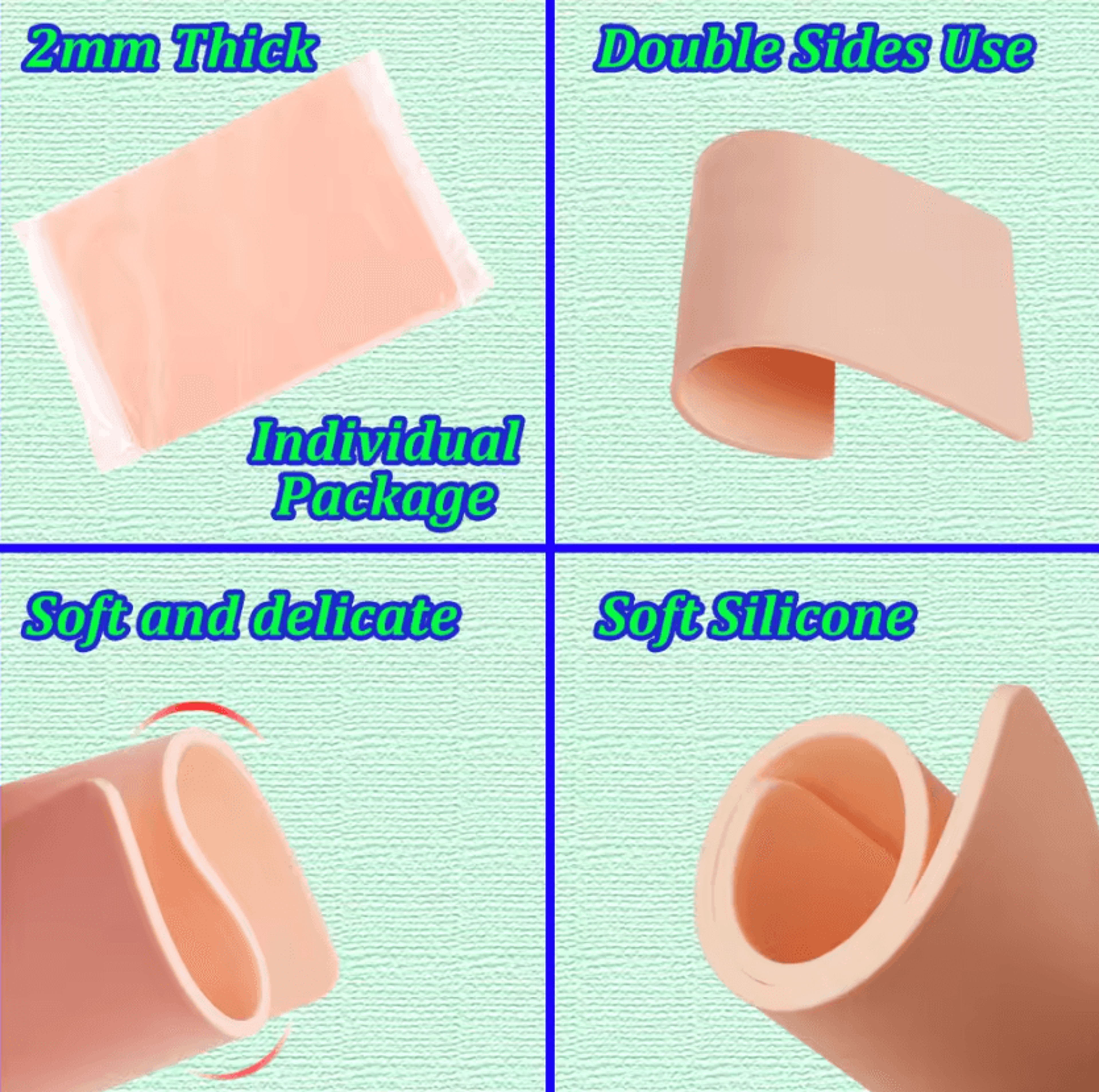 InkFlex Studio 2mm DoubleSided Silicone Tattoo Practice Skin For Tattoo And PMU Training 2