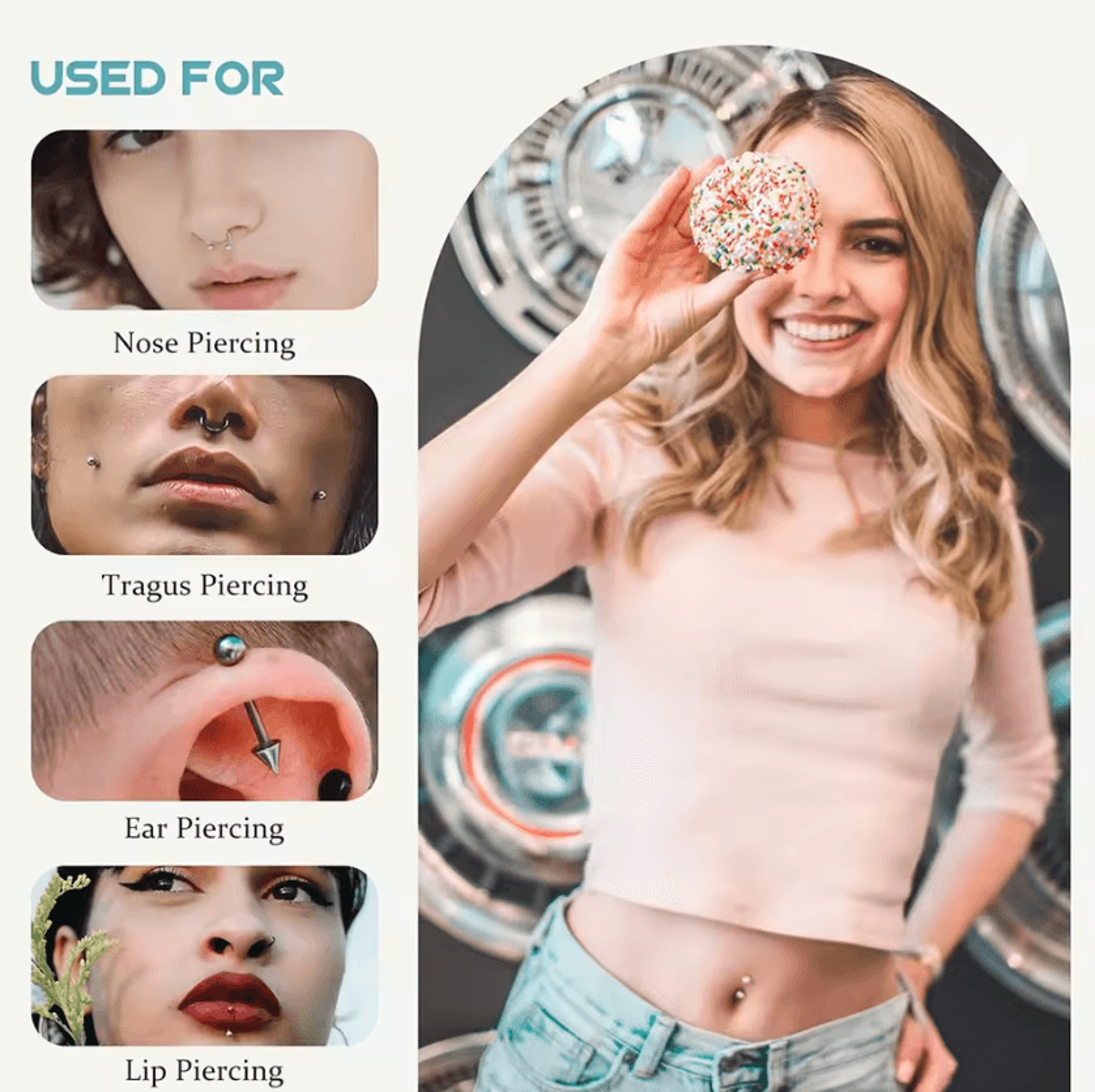 PierceGrip Precision Disposable Triangular Piercing Clamps For Professional Body Piercing 5