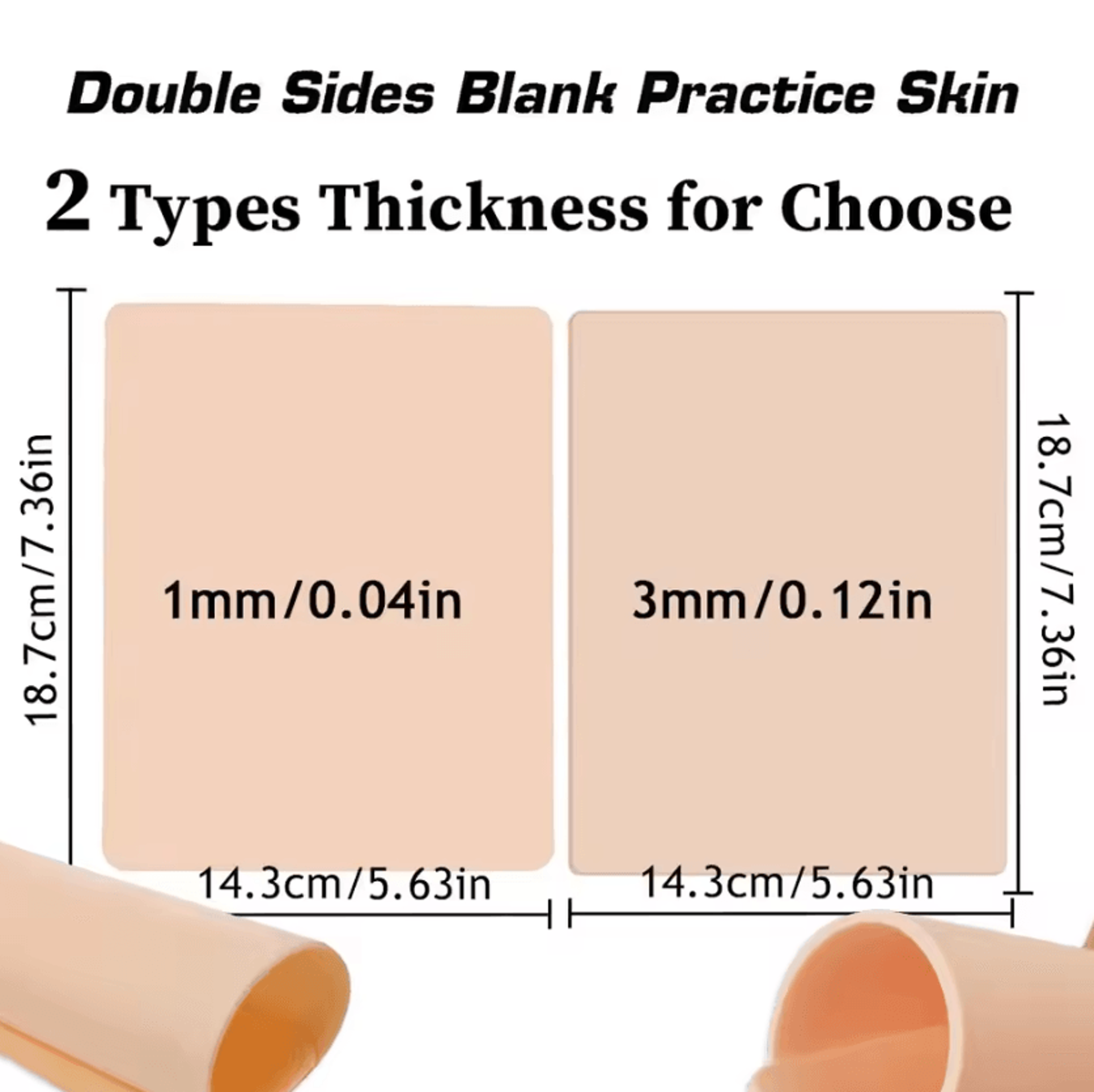 InkForm Studio DoubleSided Silicone Tattoo Practice Skin For Microblading And PMU Training 2