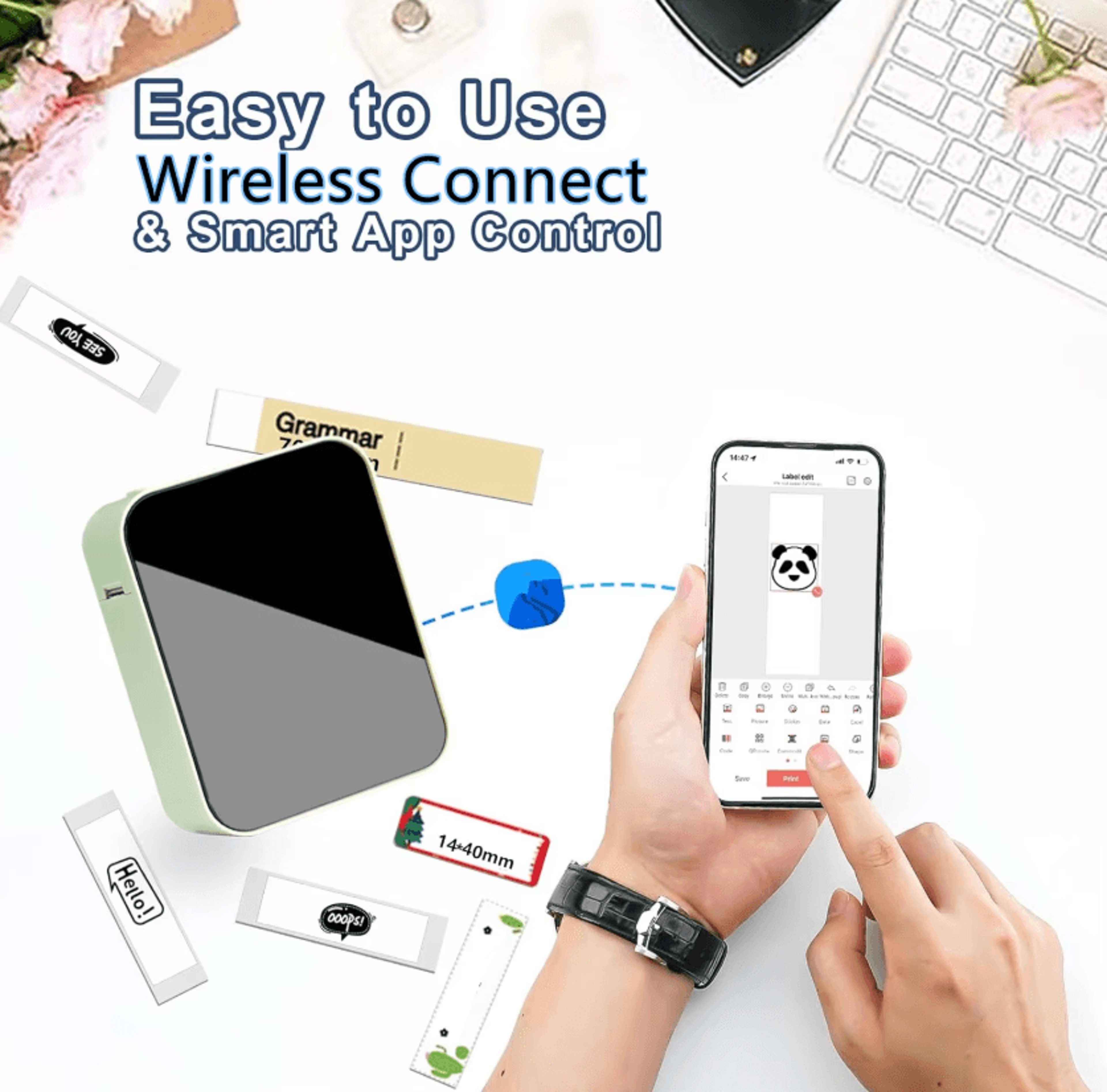 Marklife P15 Creative Mini Bluetooth Thermal Label Printer For DIY Gifts And Organization 3