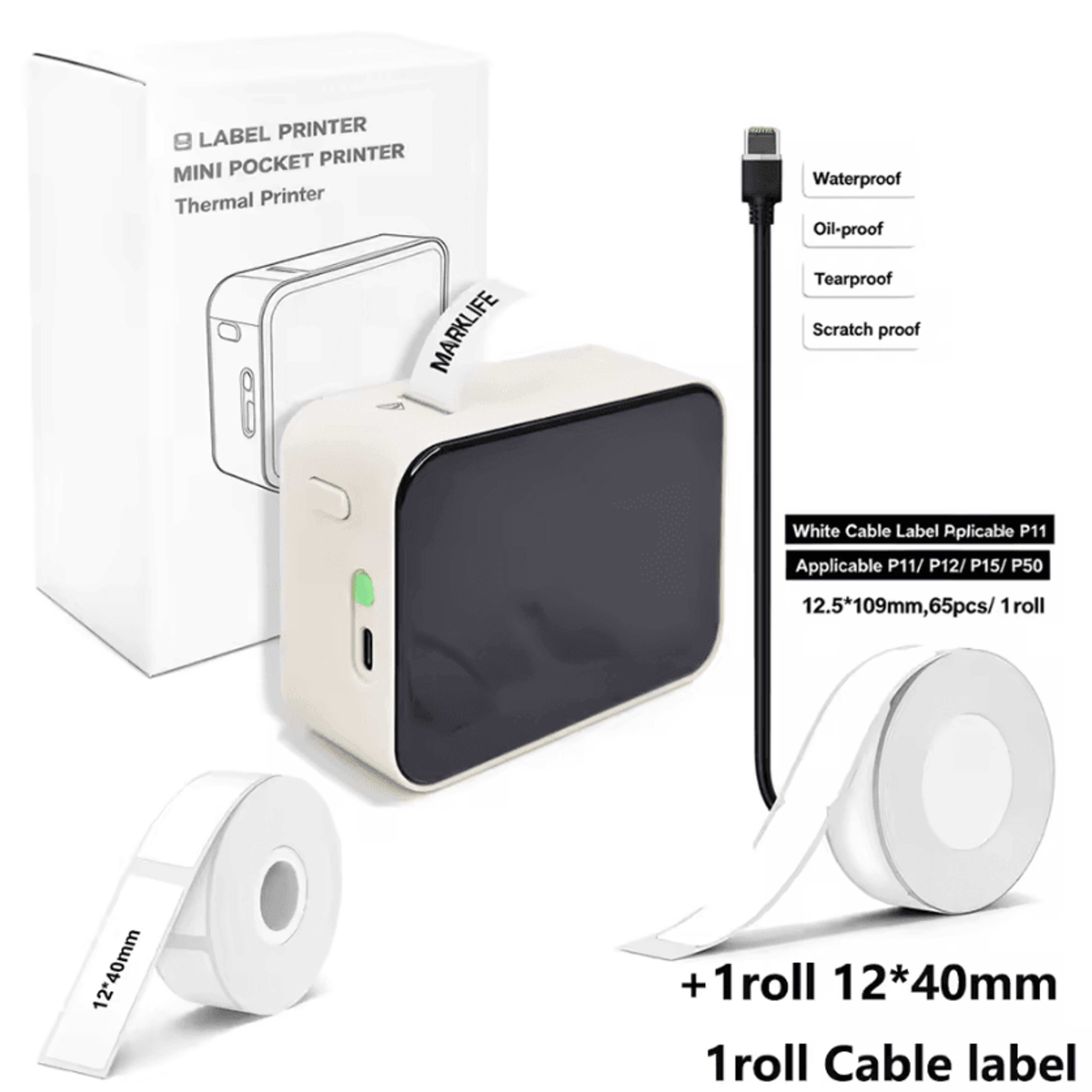 Marklife P15 CraftMark Mini Bluetooth Thermal Label Printer For DIY Gifts And Creative Organization 13