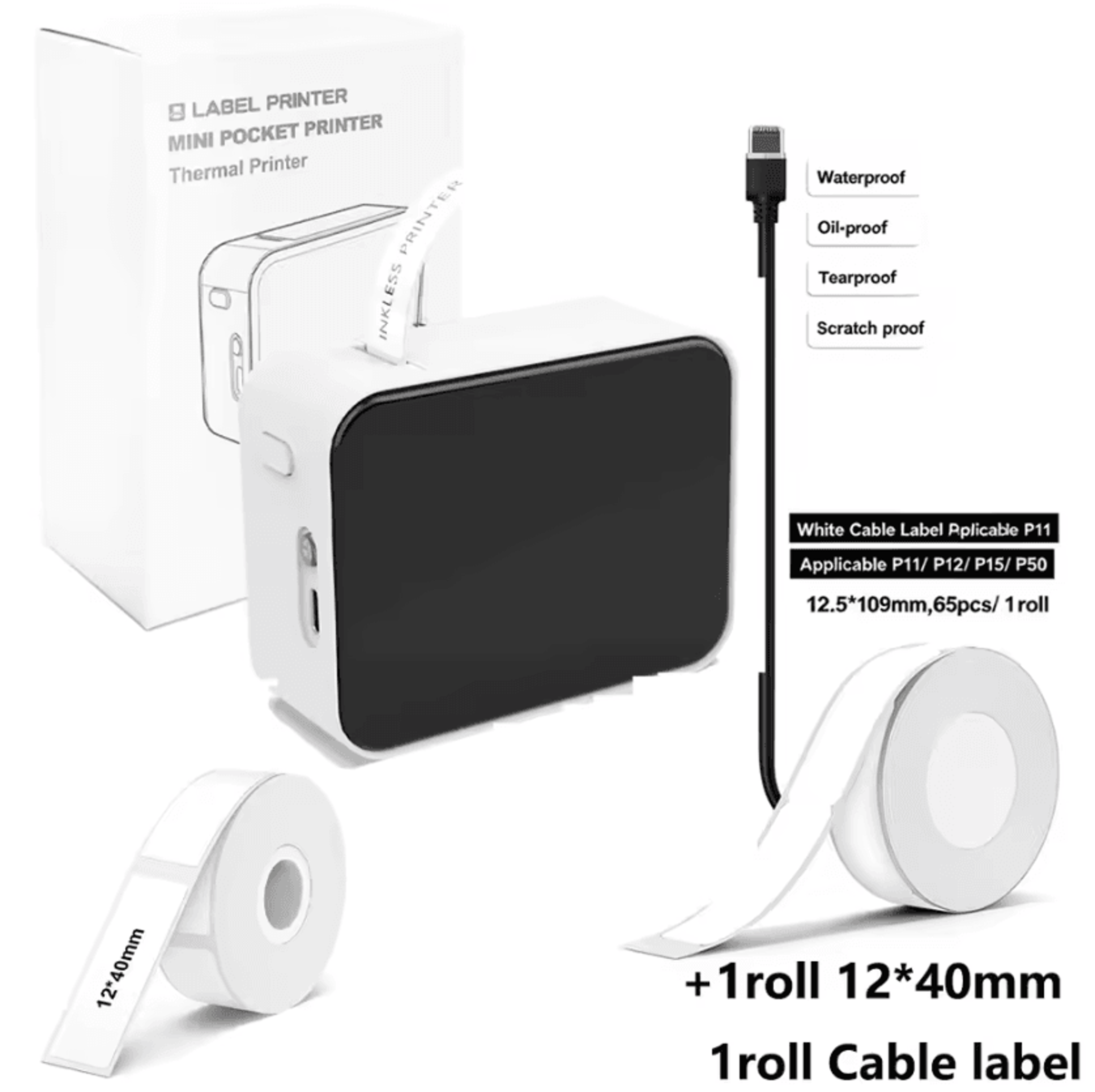 Marklife P15 CraftMark Mini Bluetooth Thermal Label Printer For DIY Gifts And Creative Organization 12