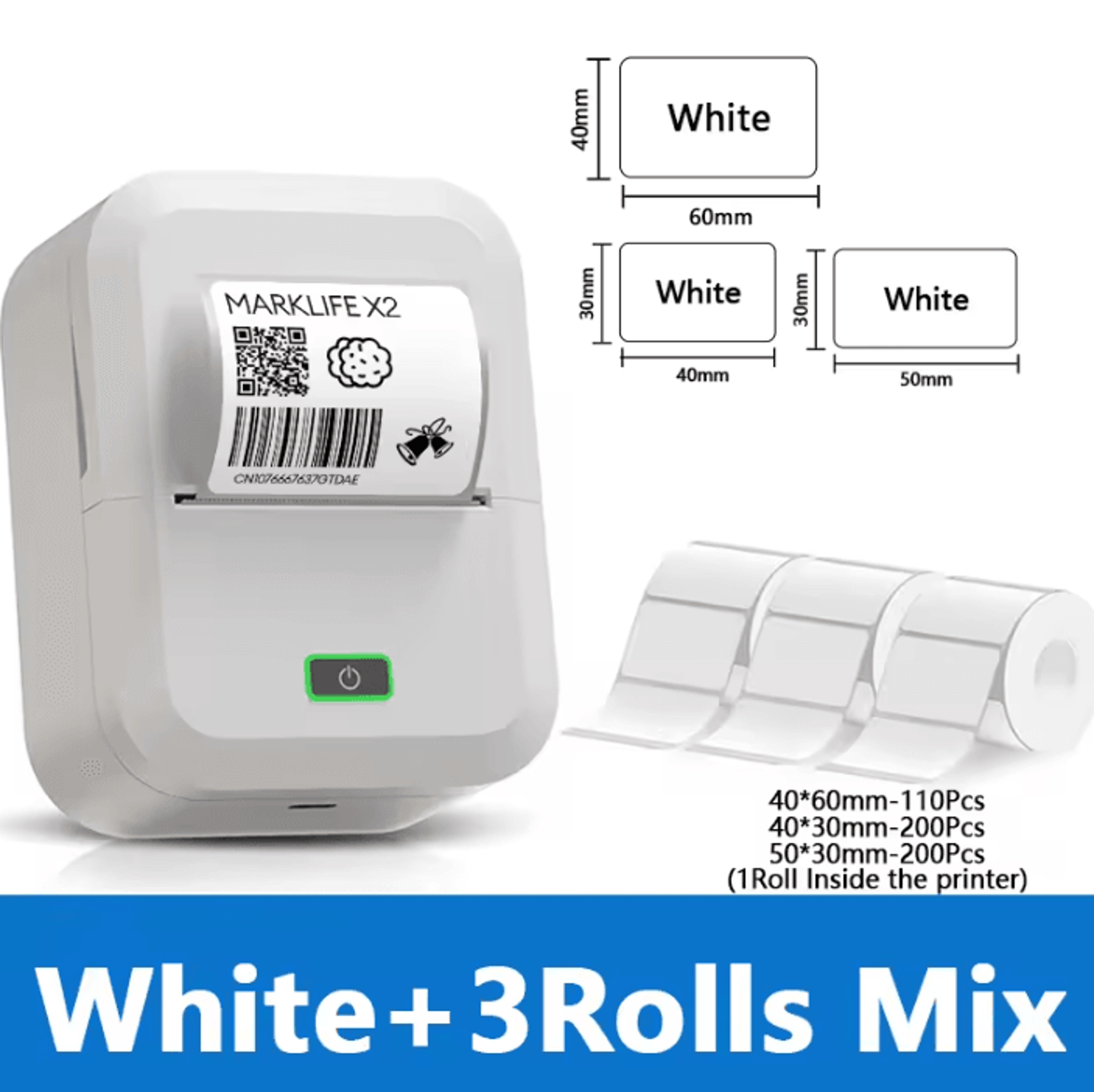 Marklife X2 LabelNova Mini Bluetooth Thermal Sticker Printer For Home And Business Organization 9