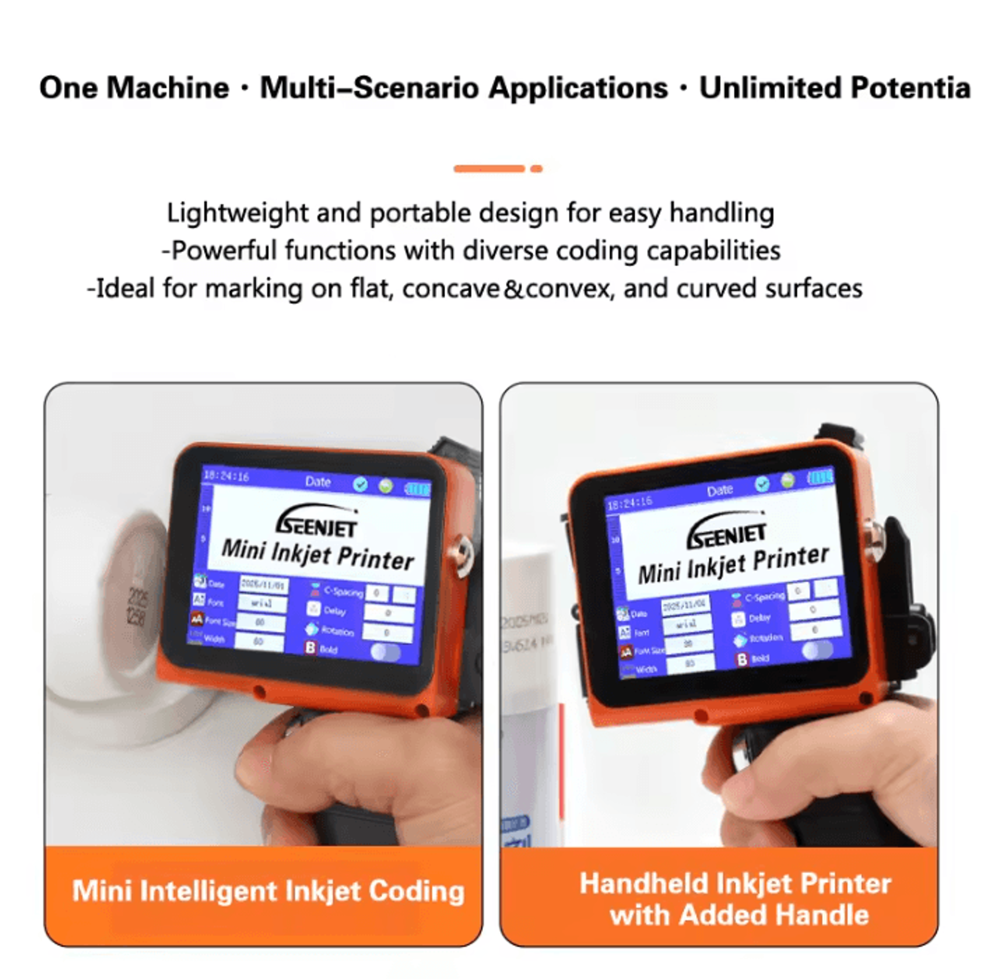 CodeStamp Pro Mini Handheld Inkjet Printer For Expiry Dates QR Codes And Product Packaging 3