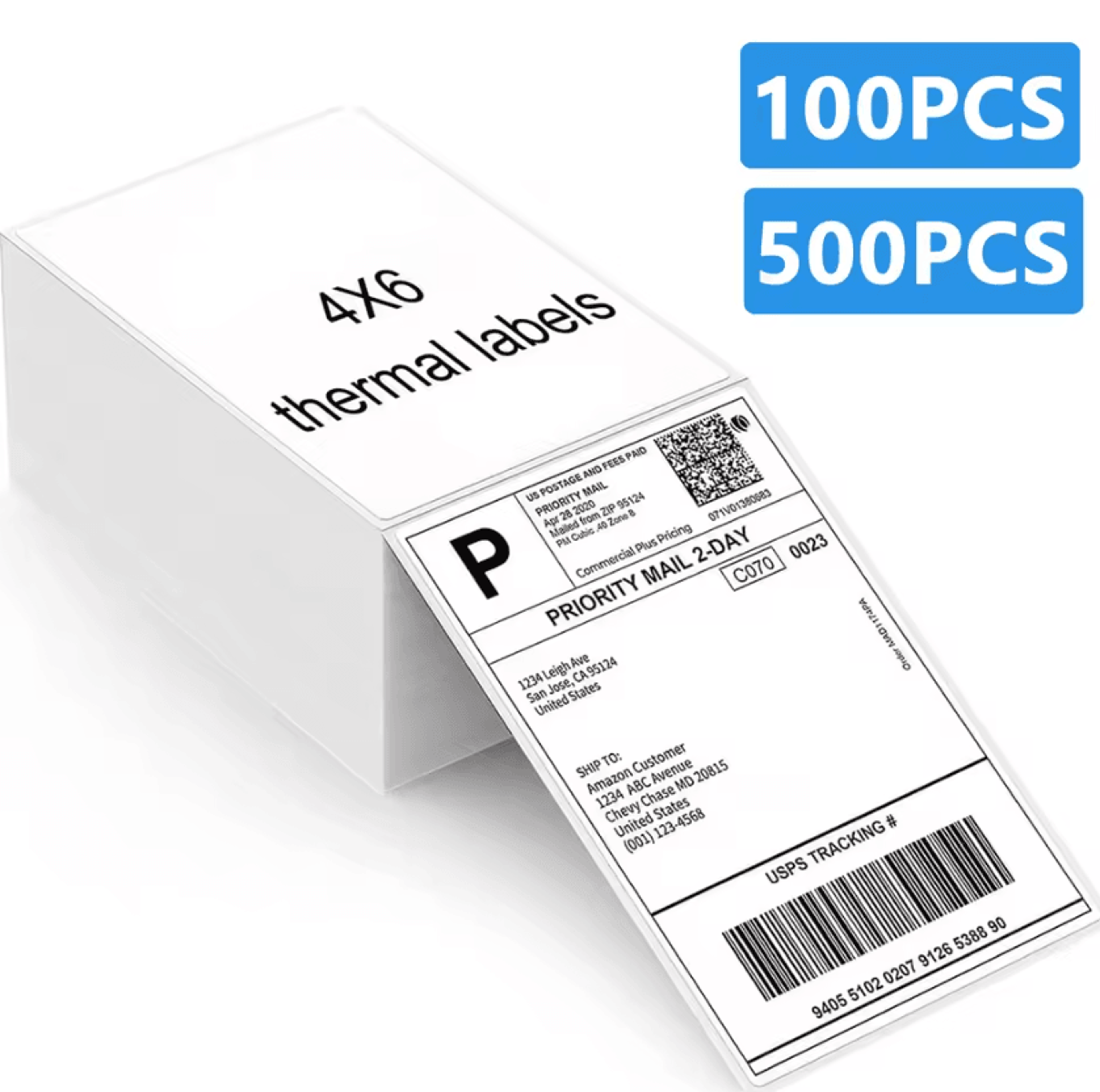 ShipSeal Pro 4x6 SelfAdhesive Thermal Shipping Labels For Barcode And Package Printing 0