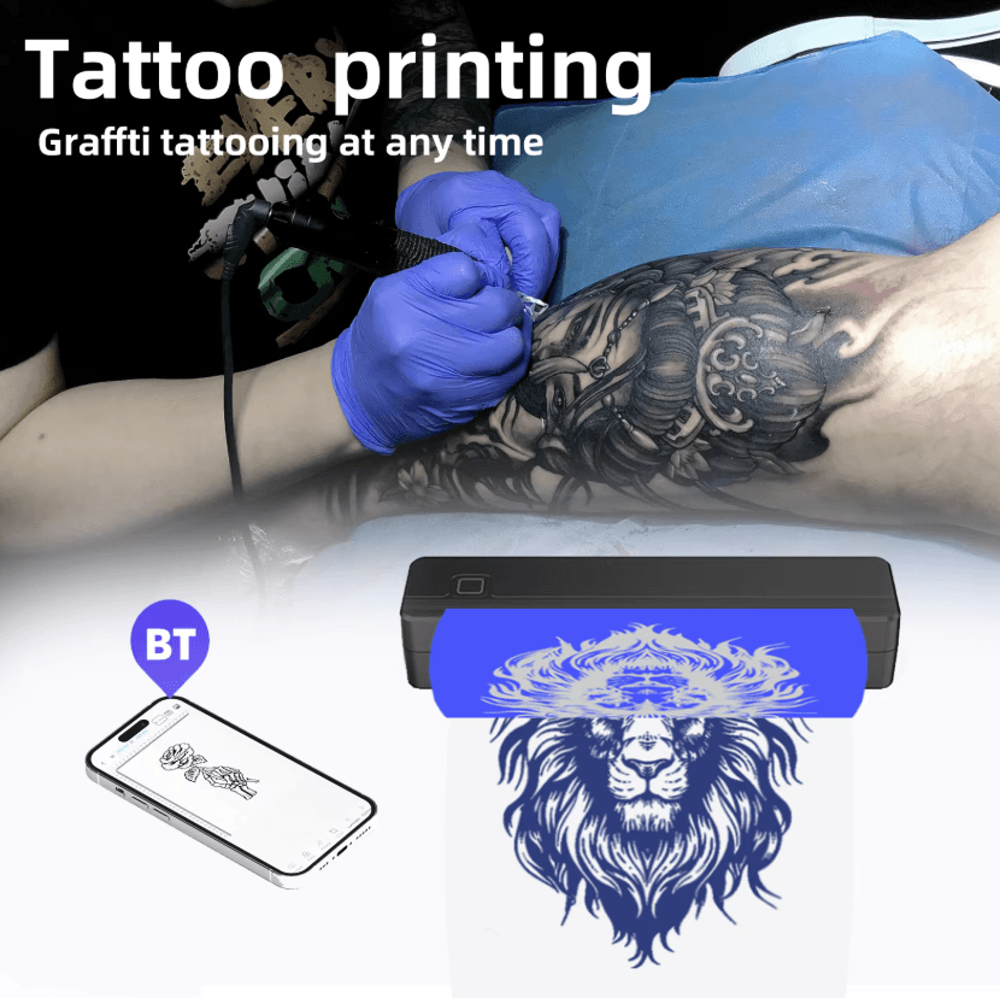 InkTrace Air Portable A4 Bluetooth Thermal Tattoo Stencil Printer For Artists And Mobile Studios 2