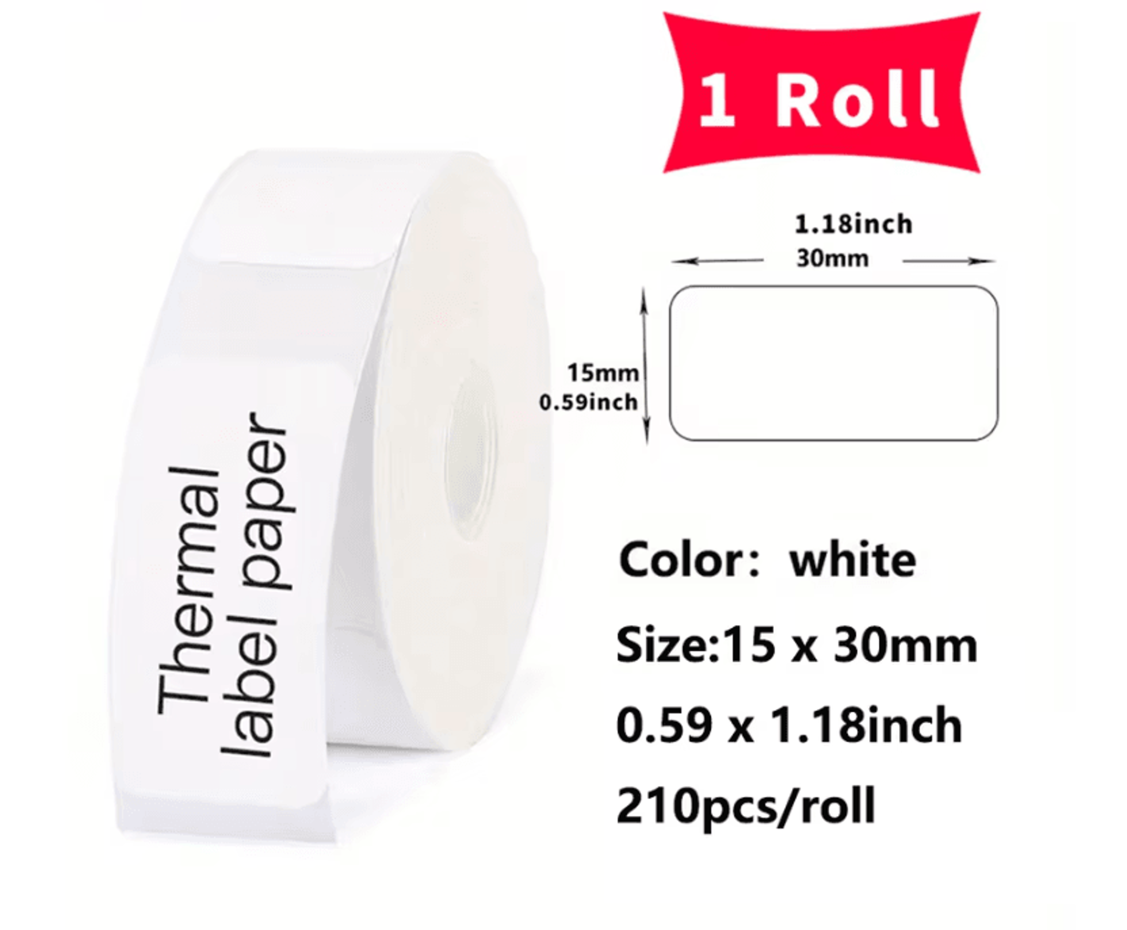LabelFlow Universal SelfAdhesive Thermal Sticker Rolls For P15 P12 M1 And P50 Printers 8