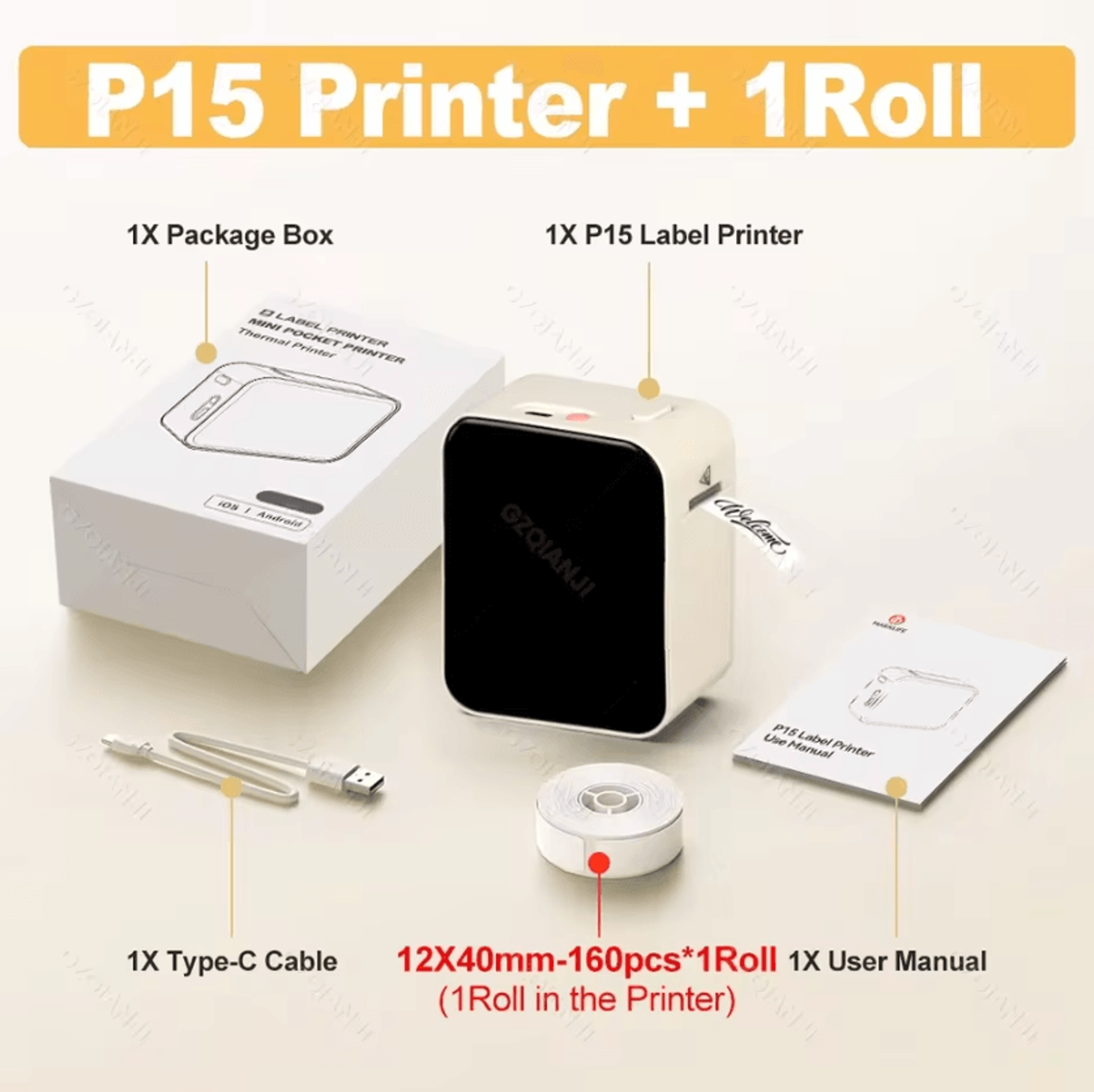 Marklife P15 LabelSwift Mini Bluetooth Thermal Printer For Home Office And Creative Organization 4