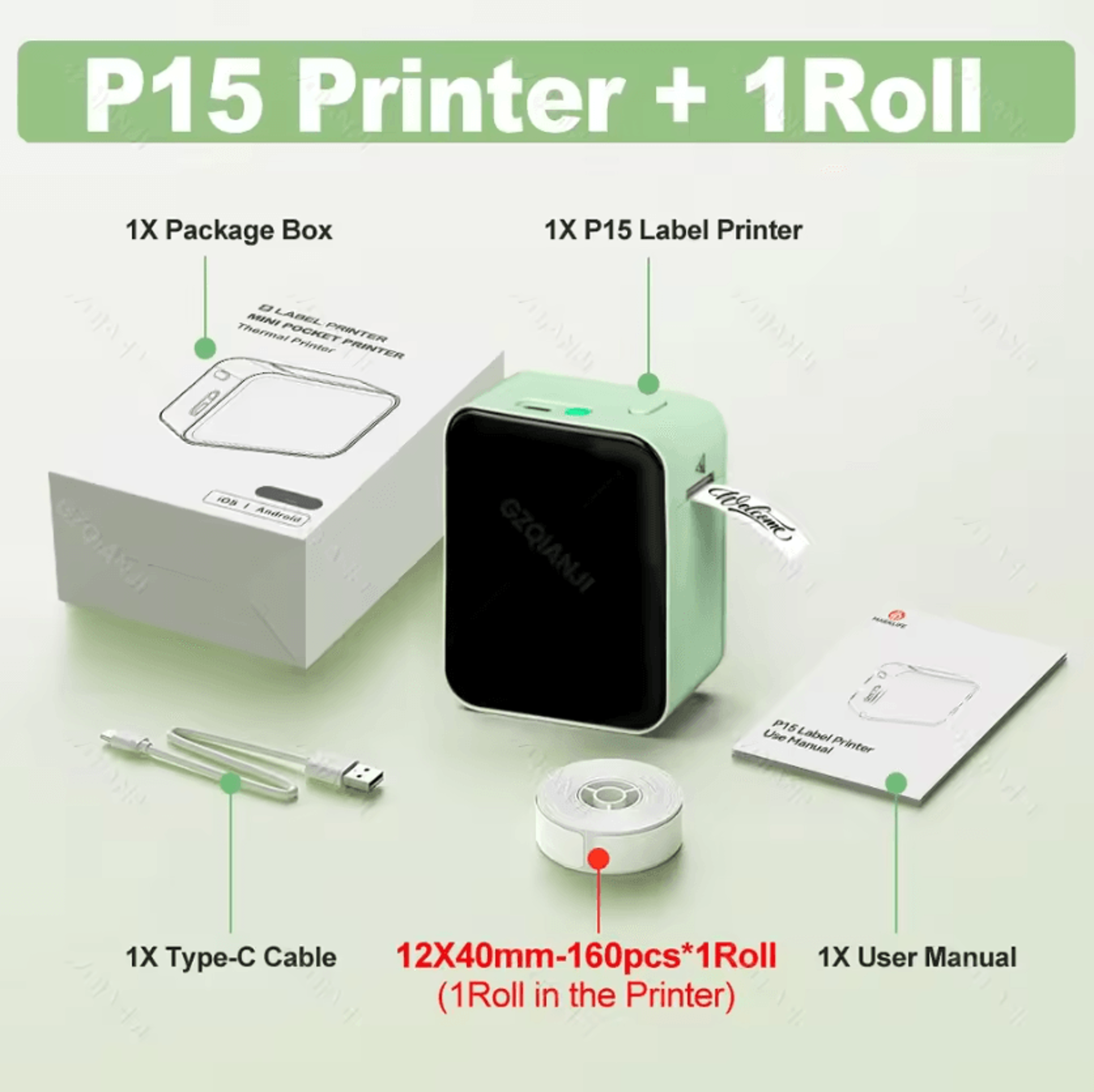 Marklife P15 LabelSwift Mini Bluetooth Thermal Printer For Home Office And Creative Organization 9