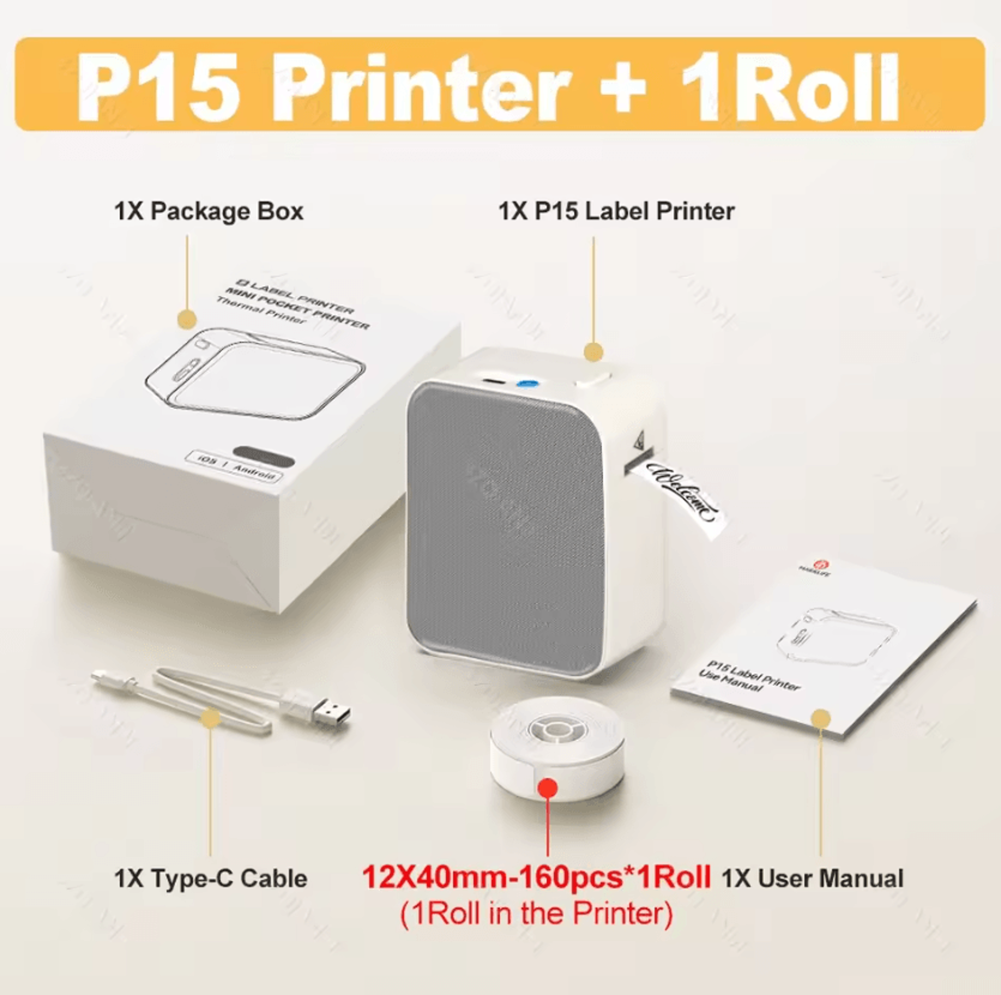 Marklife P15 LabelSwift Mini Bluetooth Thermal Printer For Home Office And Creative Organization 11