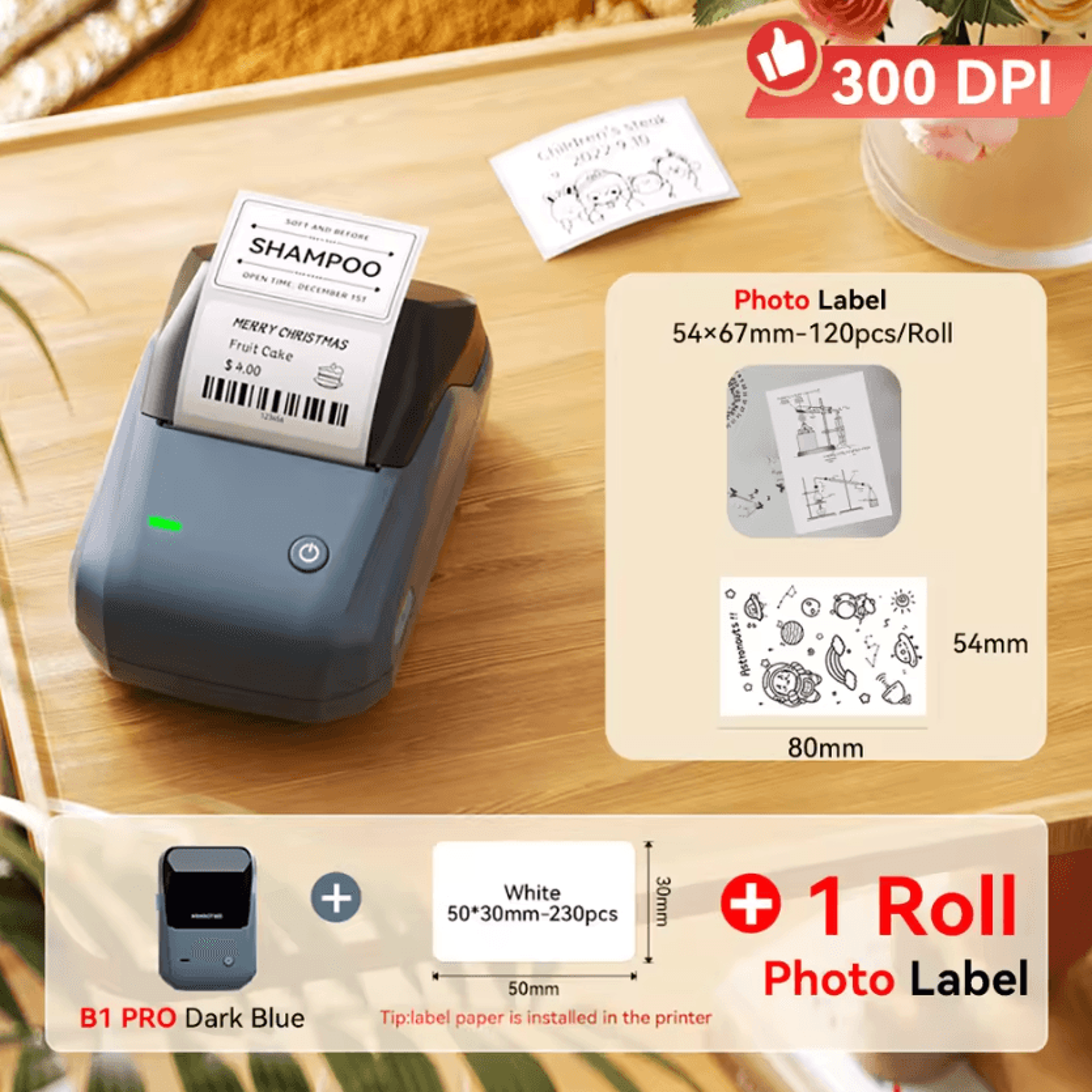 Niimbot B1 Pro DuoMark 300 DPI Wireless Label Printer With Red And Black DualColor Printing 11