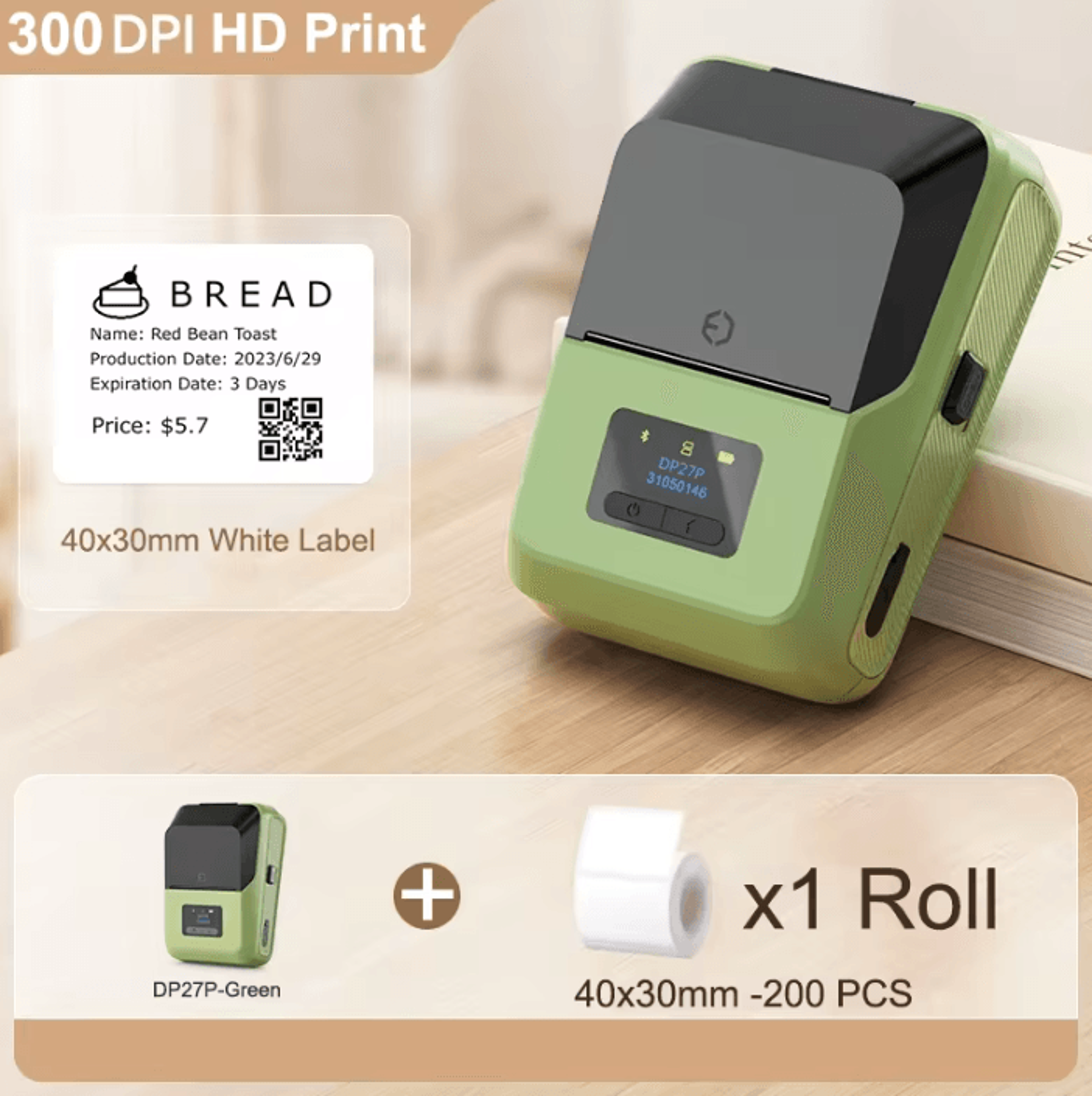 DETONGER DP27P PrecisionTag 300 DPI Wireless Thermal Label Printer For Jewelry Cables And Home Offi 3
