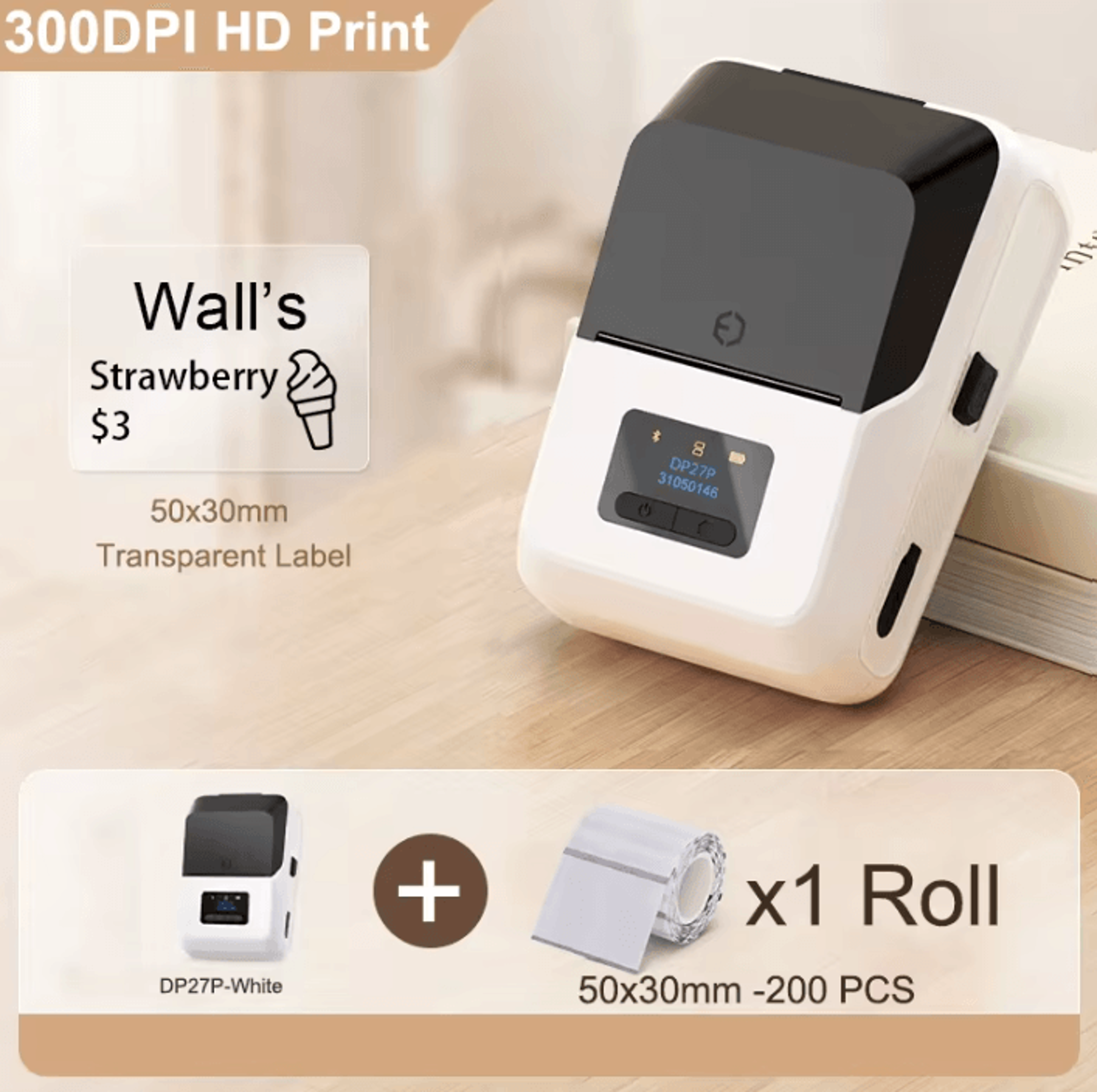 DETONGER DP27P PrecisionTag 300 DPI Wireless Thermal Label Printer For Jewelry Cables And Home Offi 13