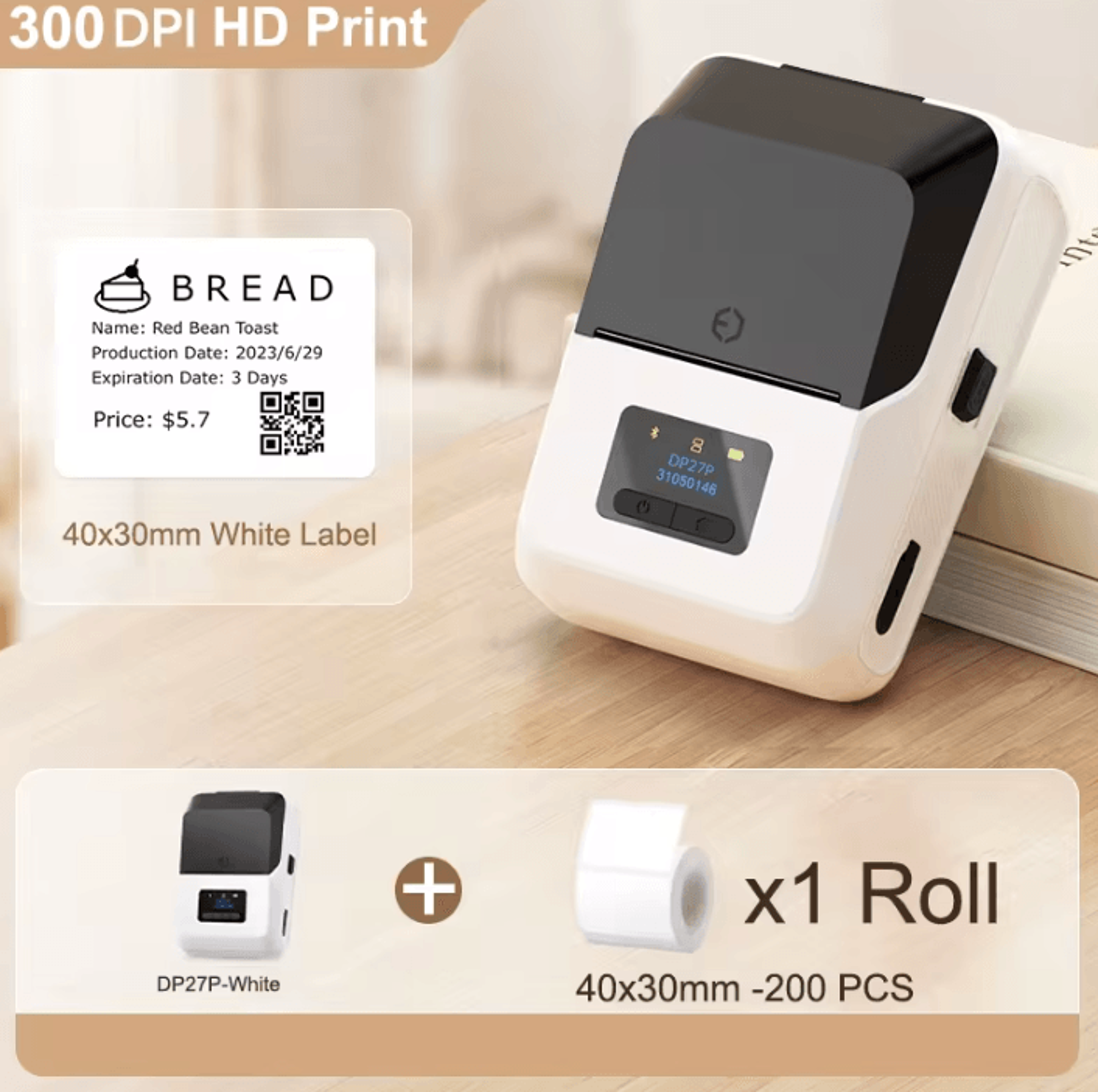 DETONGER DP27P PrecisionTag 300 DPI Wireless Thermal Label Printer For Jewelry Cables And Home Offi 12