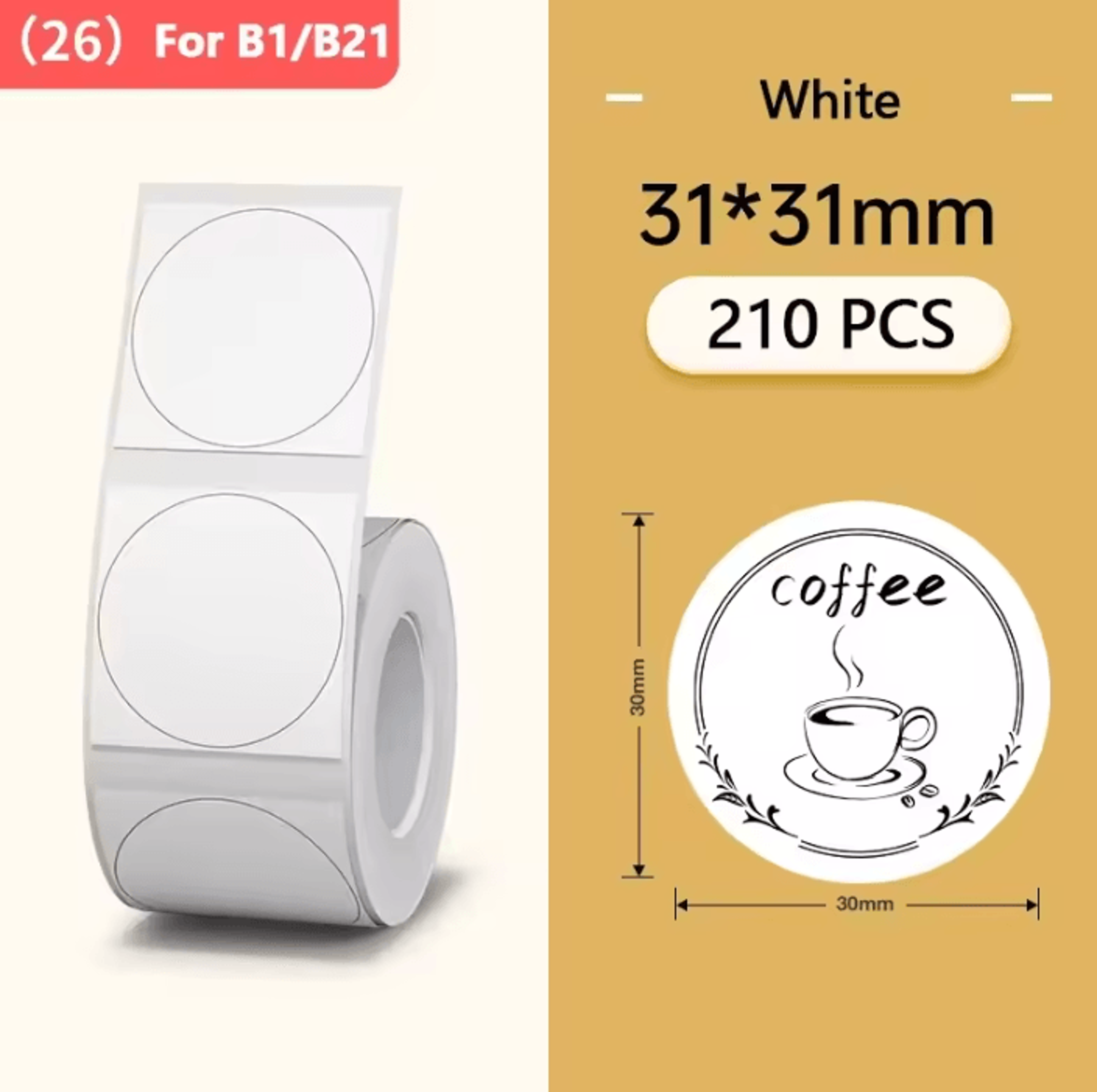 Niimbot ClearChoice SelfAdhesive Thermal Label Rolls In White Color And Transparent Styles For B1 A 10