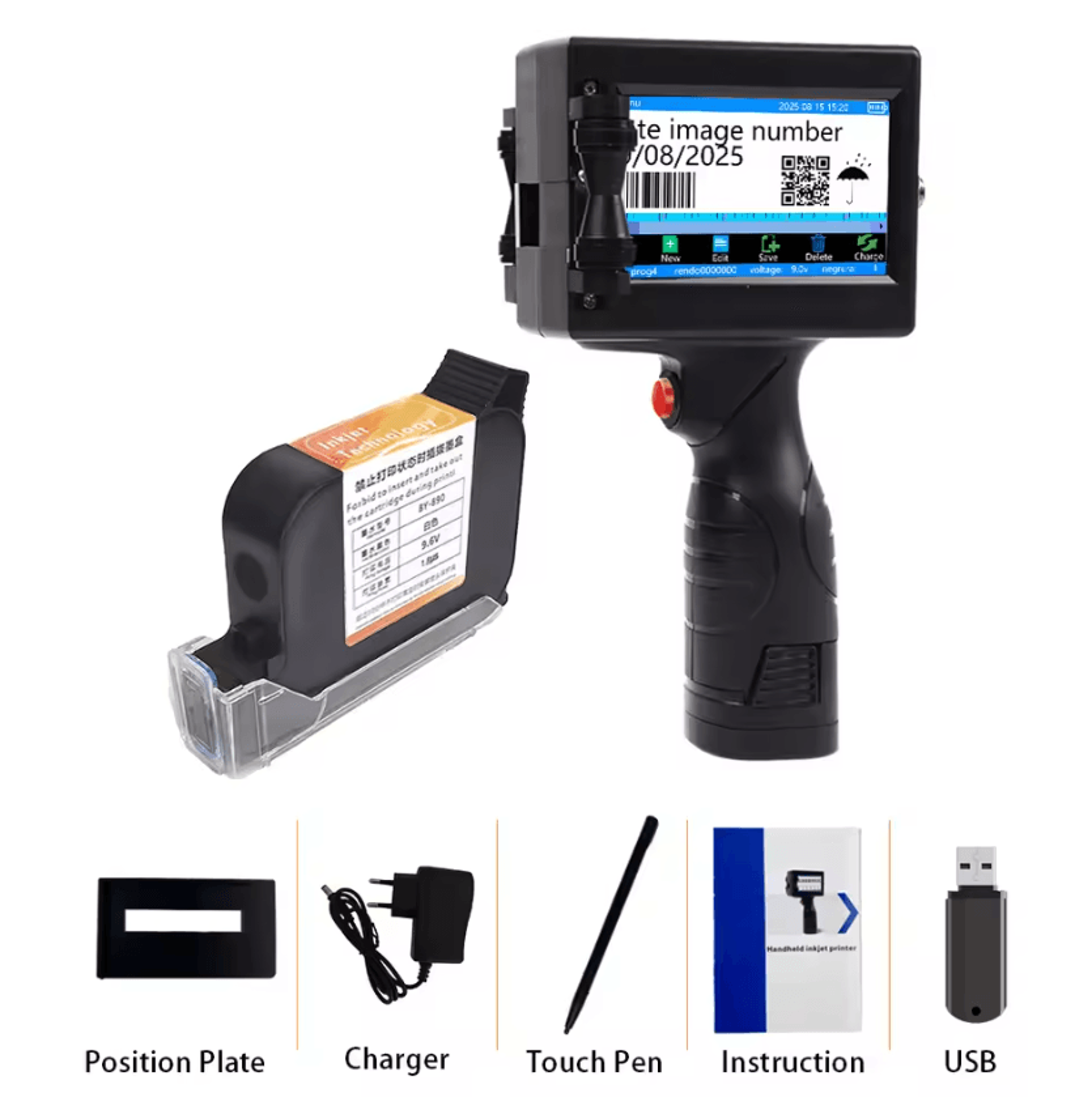 Portable Handheld Inkjet Printer For Date Coding Batch Numbers And Barcode Printing 6