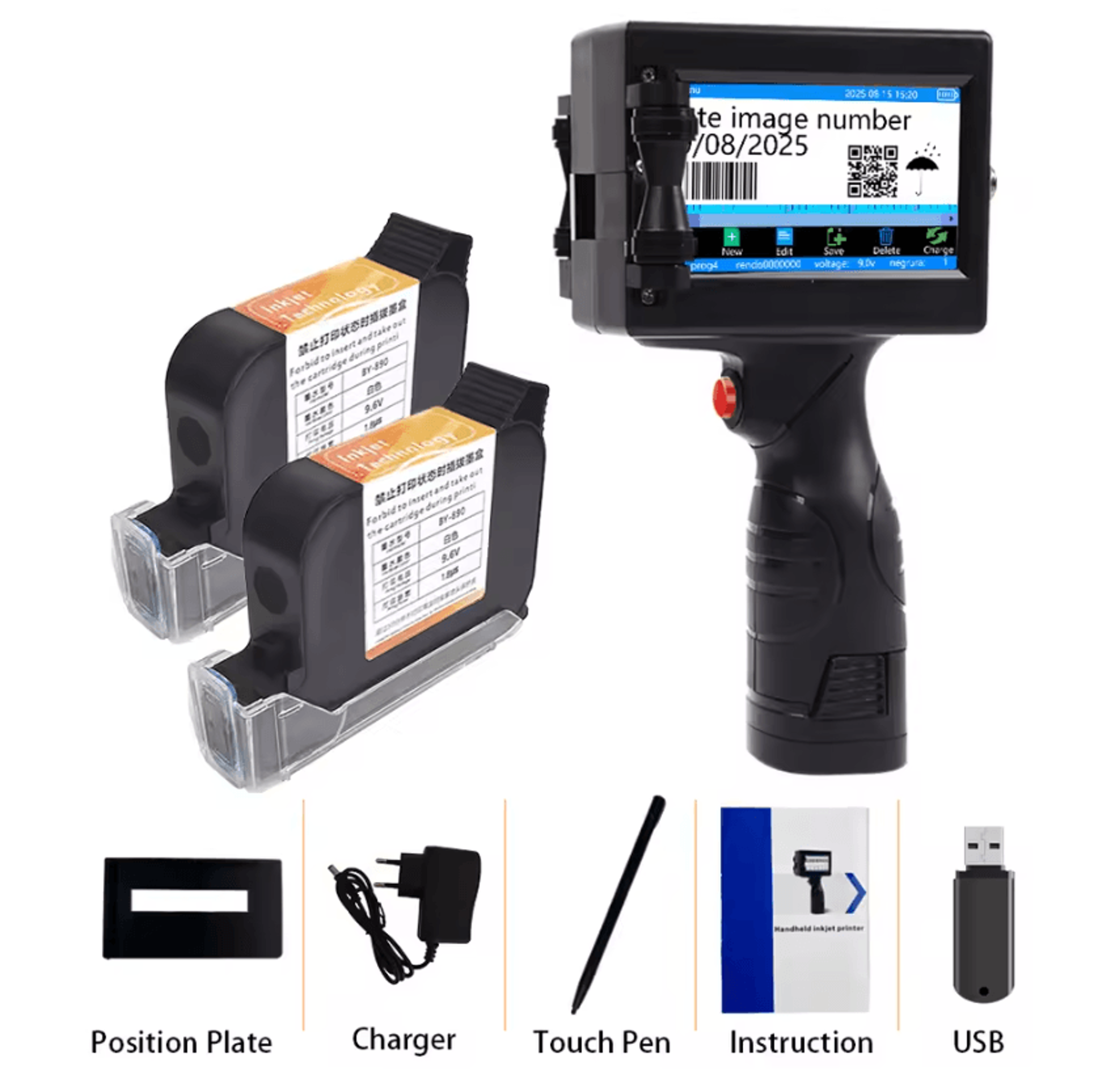 Portable Handheld Inkjet Printer For Date Coding Batch Numbers And Barcode Printing 7