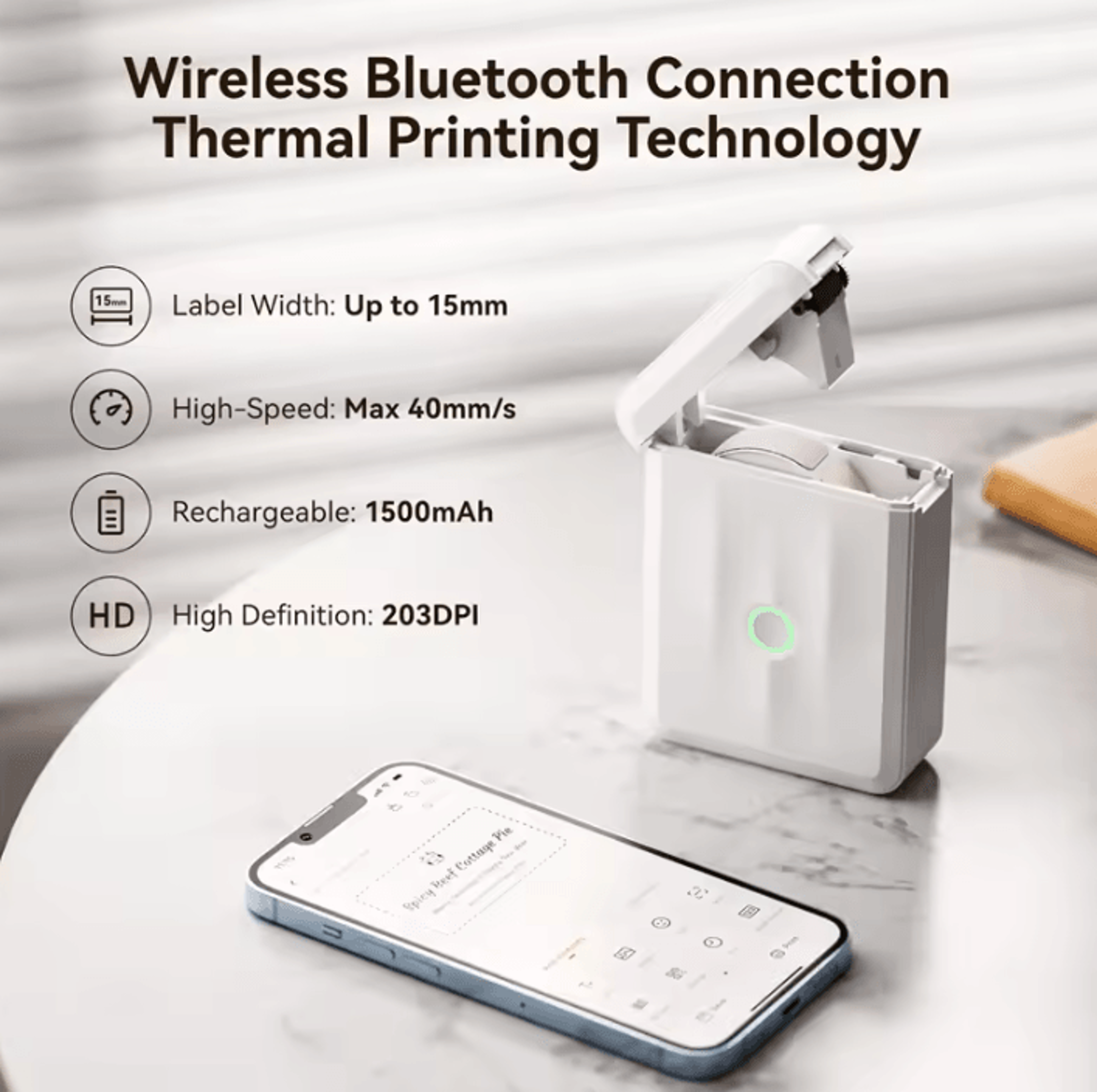 NIIMBOT D110 Mini Portable Thermal Label Printer SelfAdhesive Sticker Maker For Home Organization 1