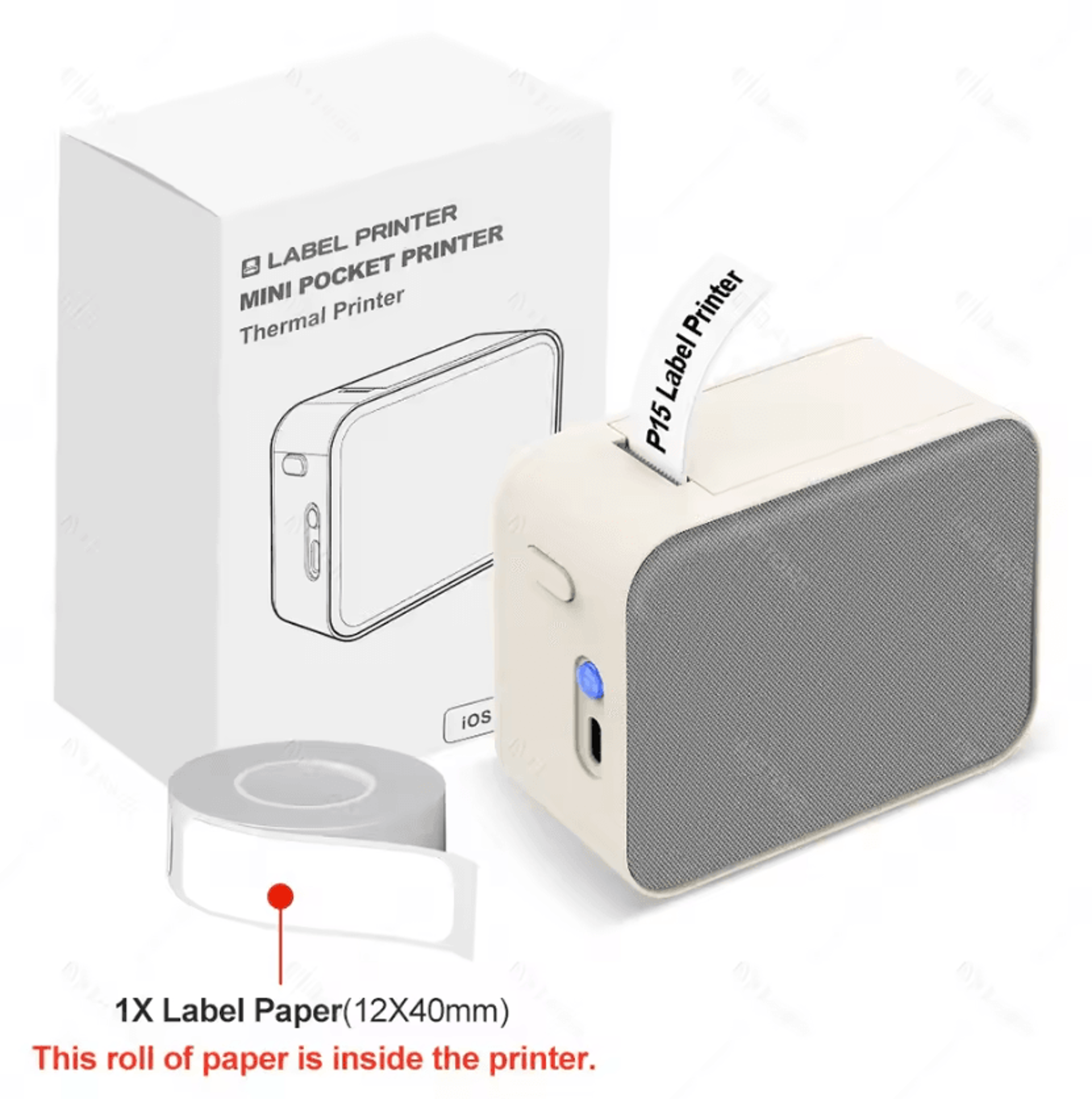 Marklife P15 Wireless Bluetooth Thermal Label Printer With White And Transparent Sticker Options 10