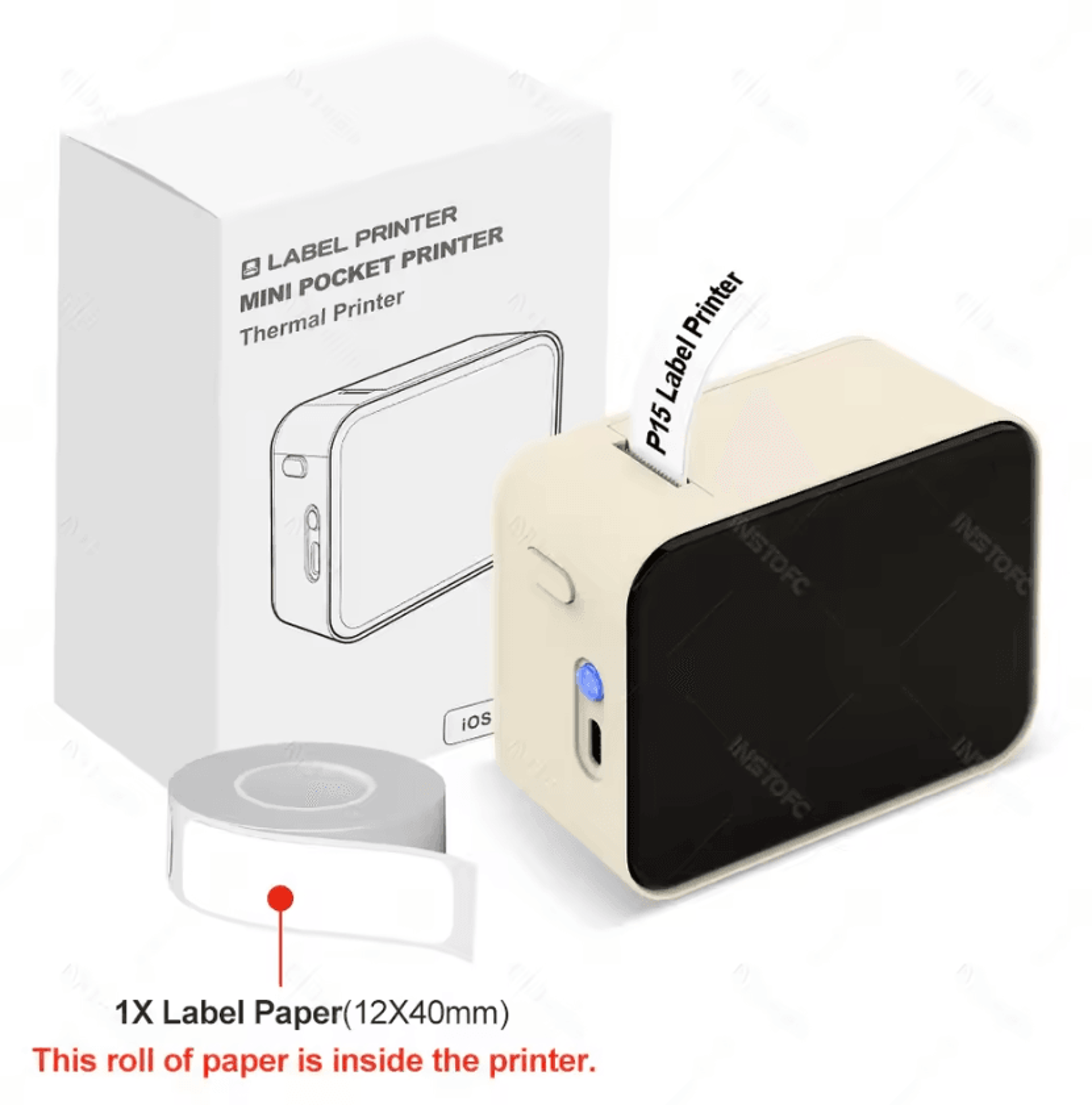 Marklife P15 Wireless Bluetooth Thermal Label Printer With White And Transparent Sticker Options 9