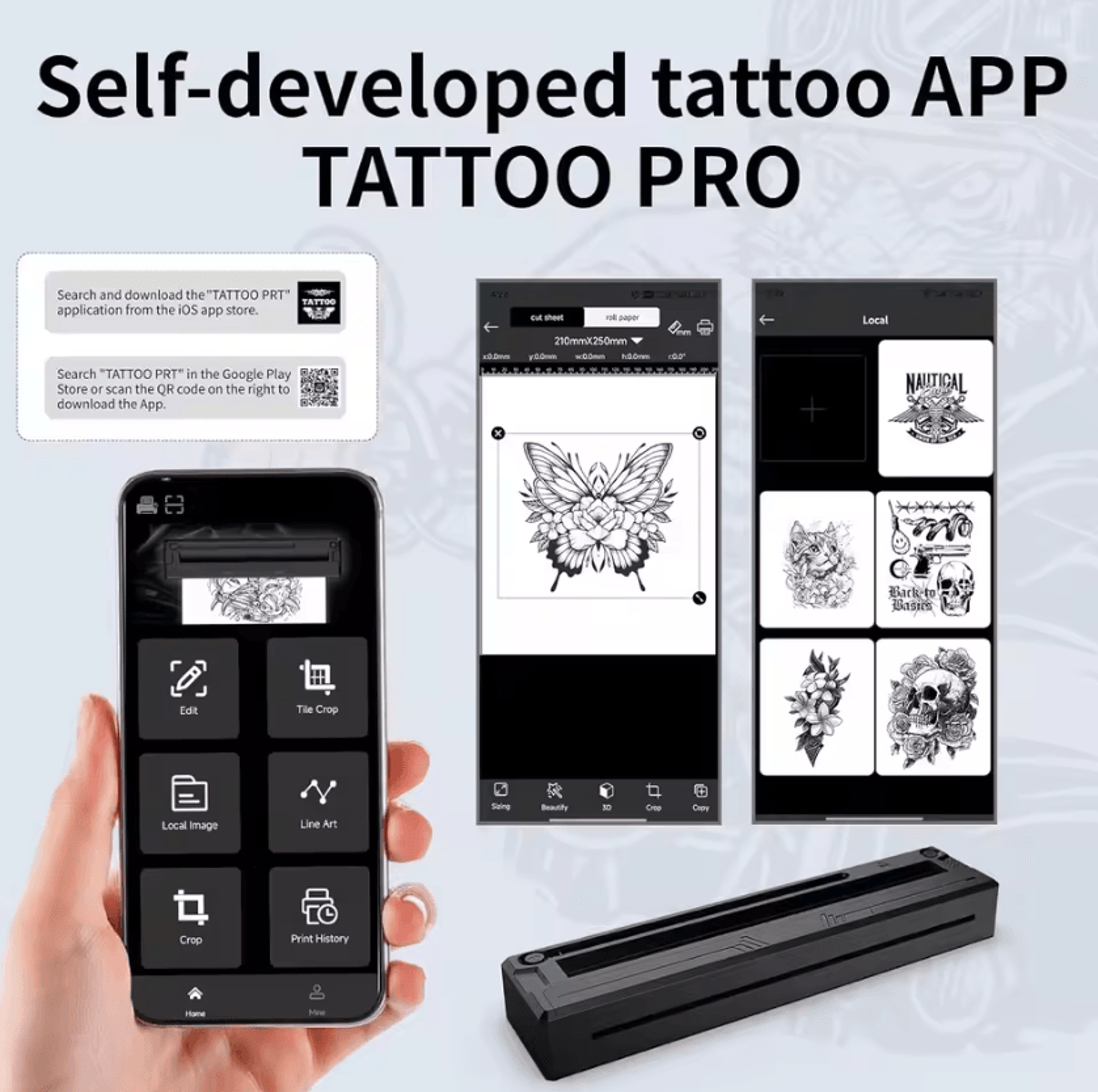 Wireless Bluetooth Tattoo Stencil Printer Portable Thermal Transfer Machine For Beginners And Artis 2