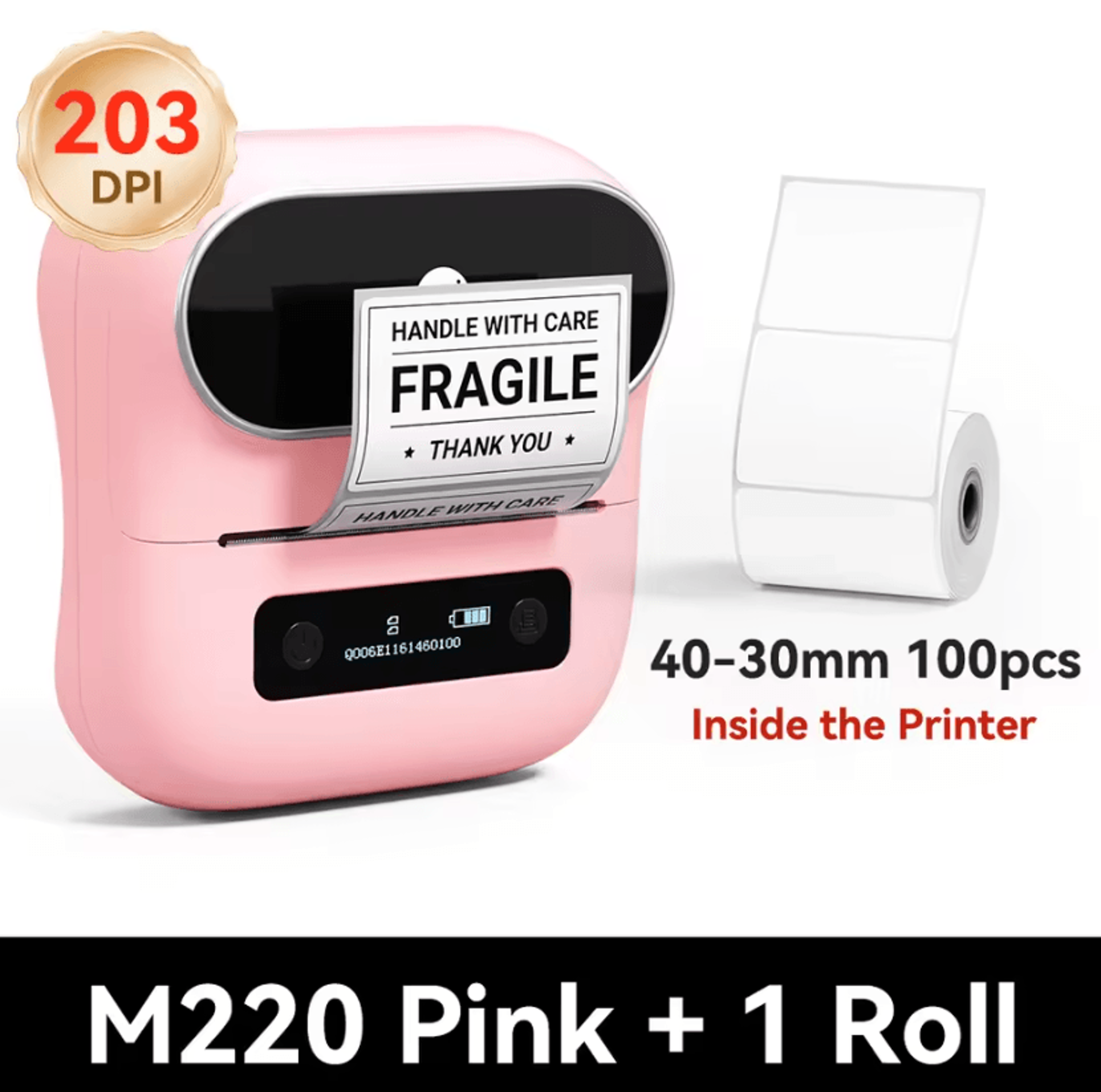 Phomemo M220 Portable Thermal Label Printer Multifunctional Sticker Maker For Office And Clothing T 8