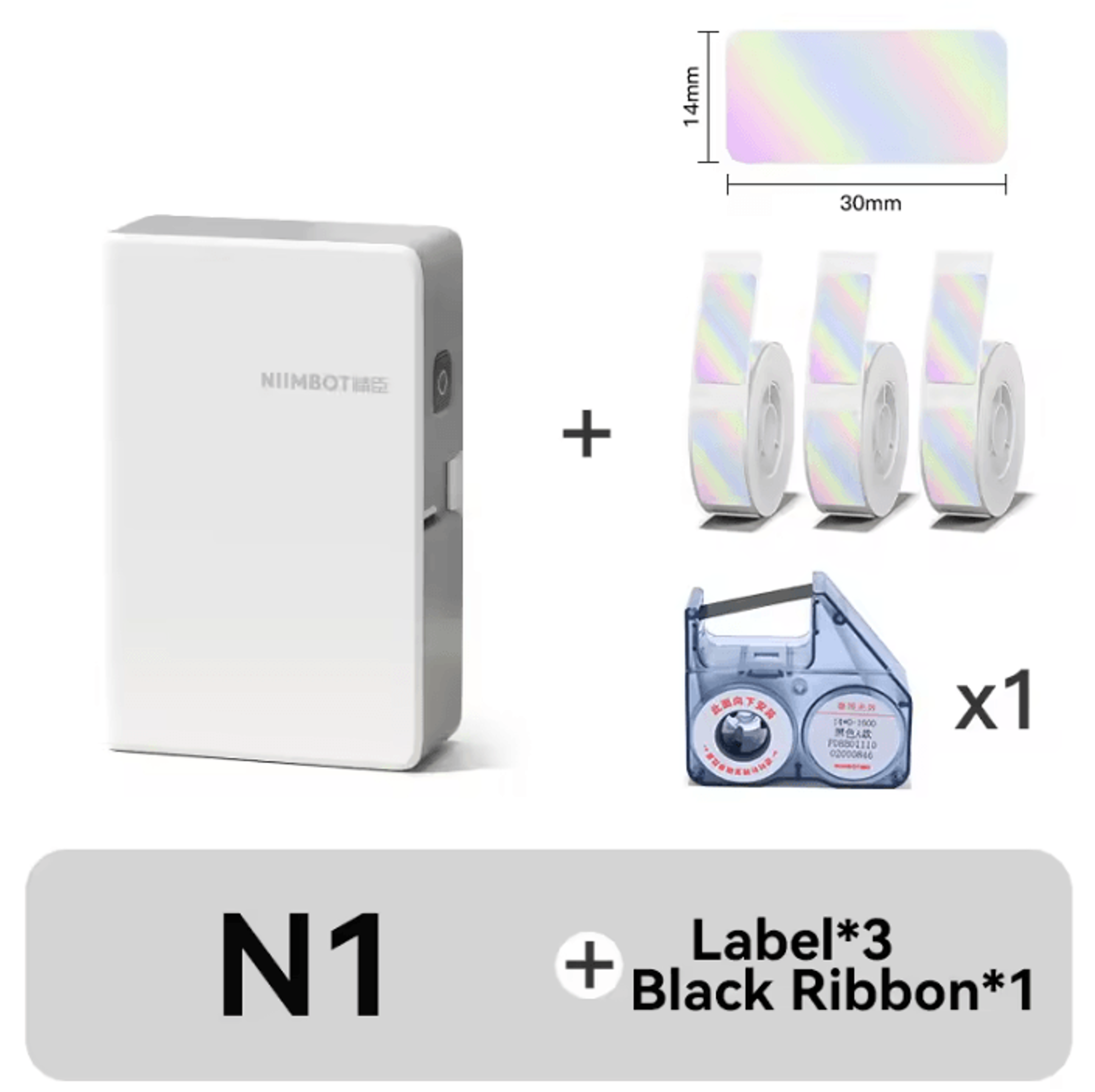 NIIMBOT N1 B18 Portable Thermal Transfer Label Printer With LongLife Ribbon And PET Stickers 21