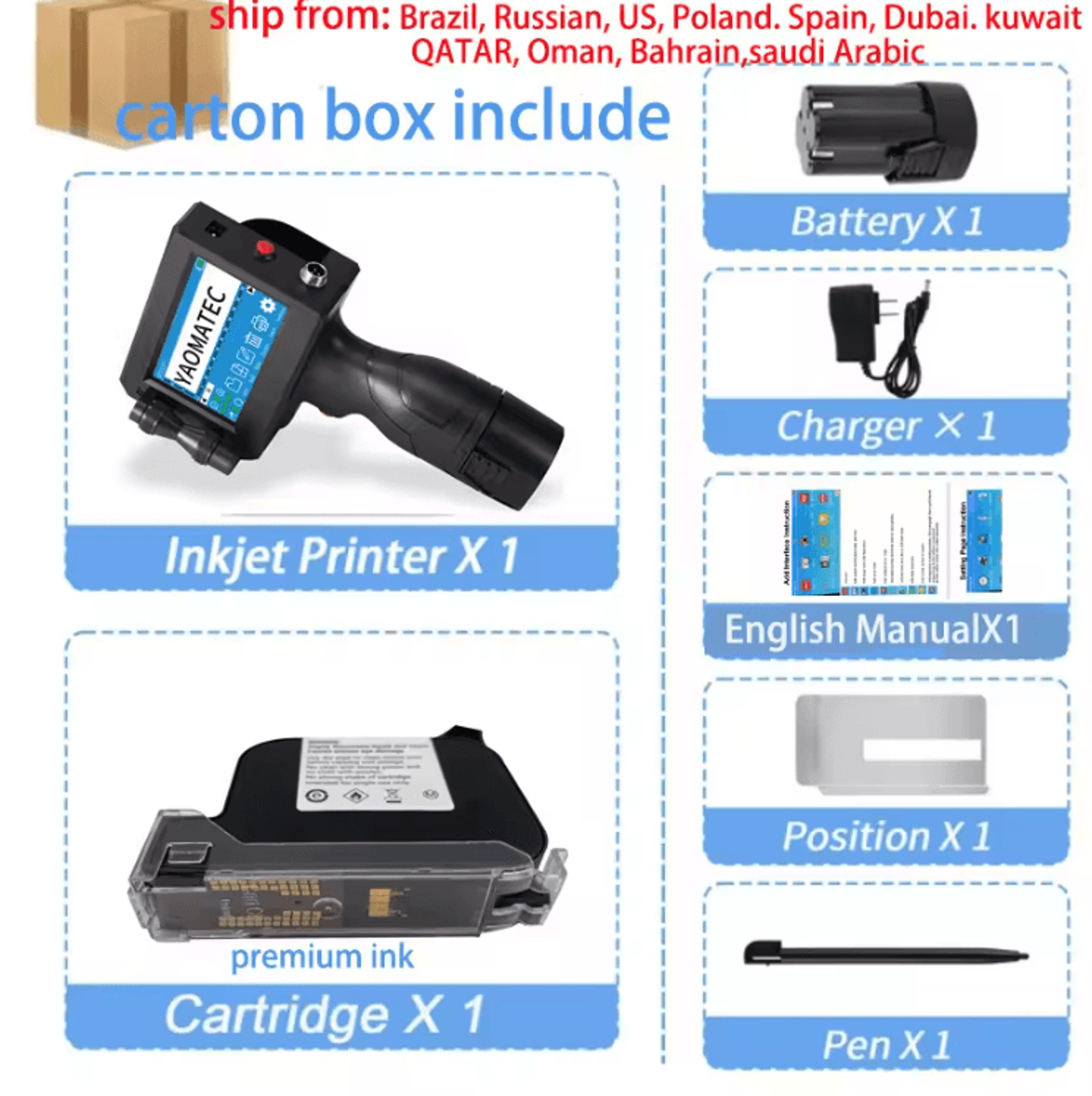 S1730 Handheld Thermal Inkjet Printer 28 Language Date Coding And Logo Printing Machine 6
