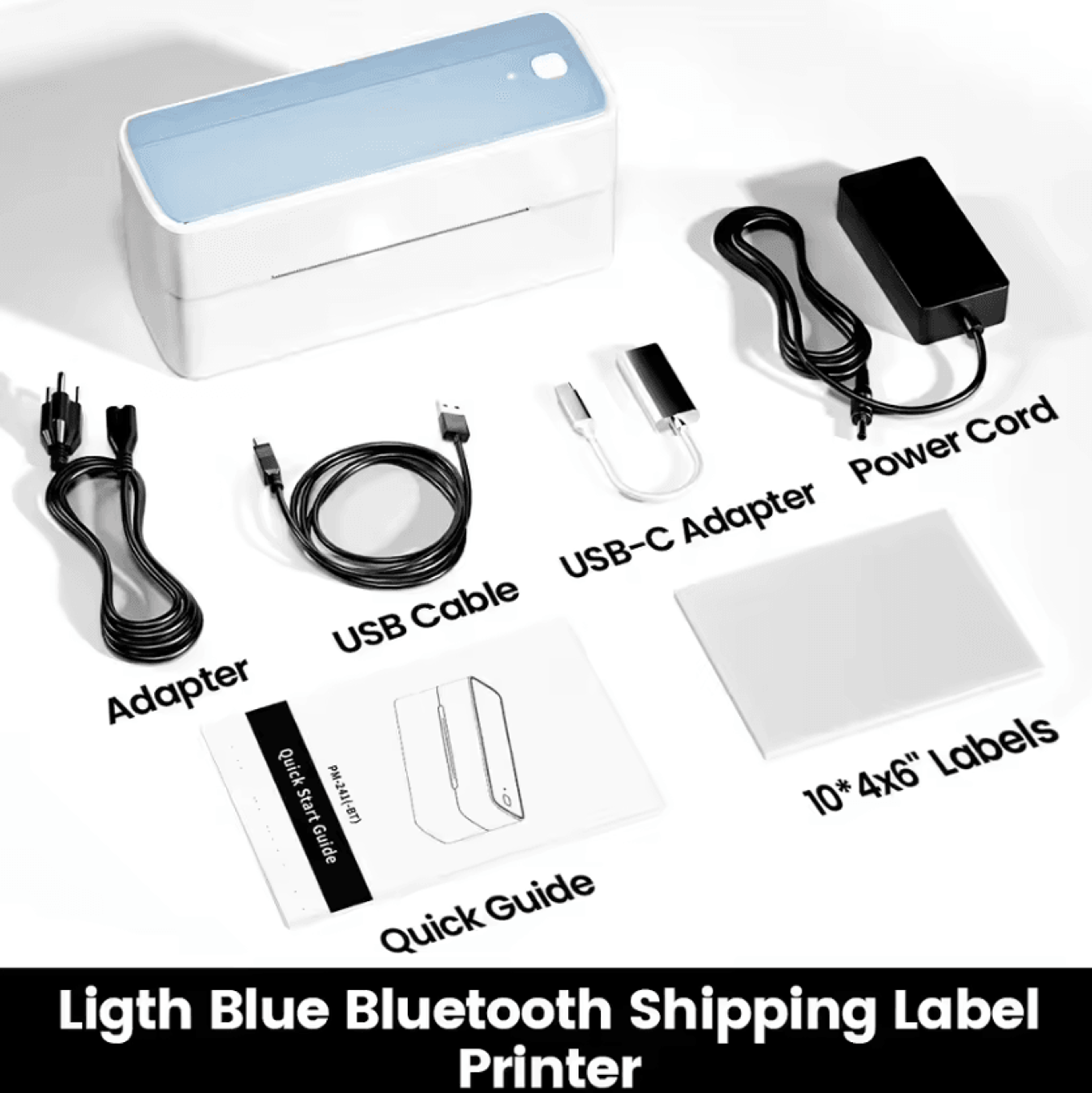 Phomemo 241 Bluetooth Thermal Shipping Label Printer 4x6 Wireless Barcode Sticker Maker 8