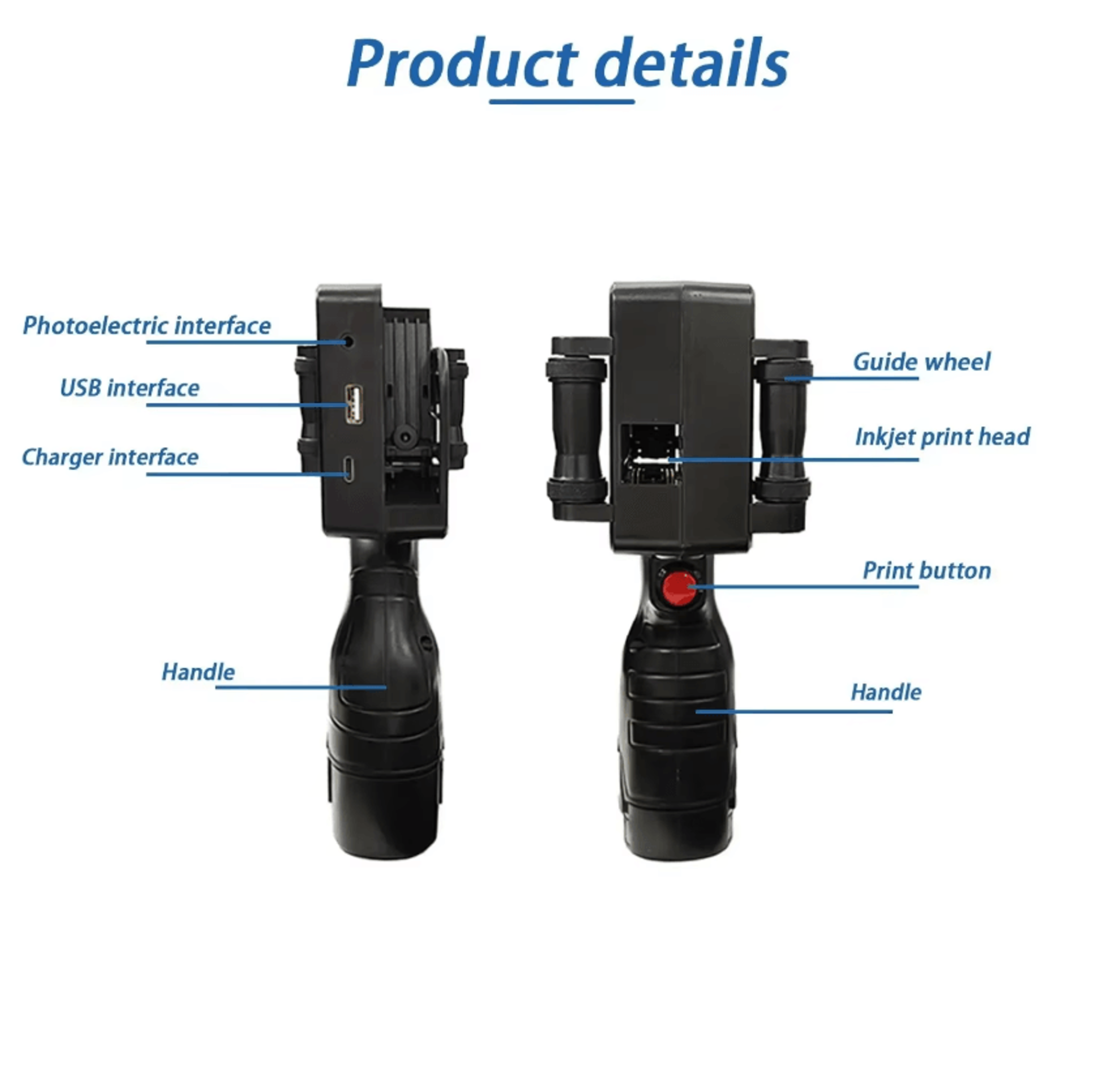 DCODE 1755PLUS 127mm Portable Handheld Inkjet Printer For Batch Date Barcode And Logo Coding 3