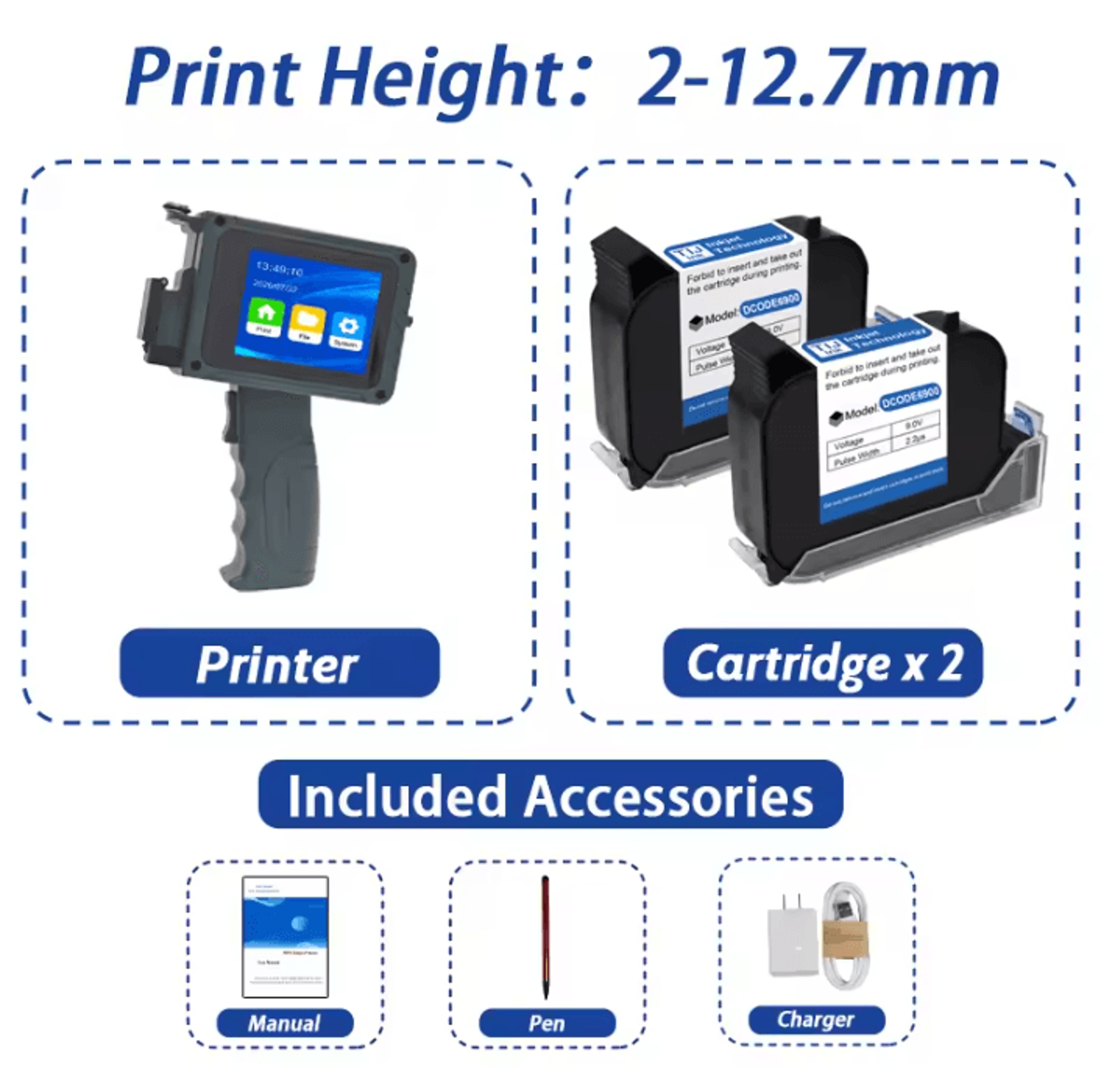 DCODE DC15 Portable 127mm Inkjet Coding Printer For QR Codes Barcodes Logos And Date Marking 6