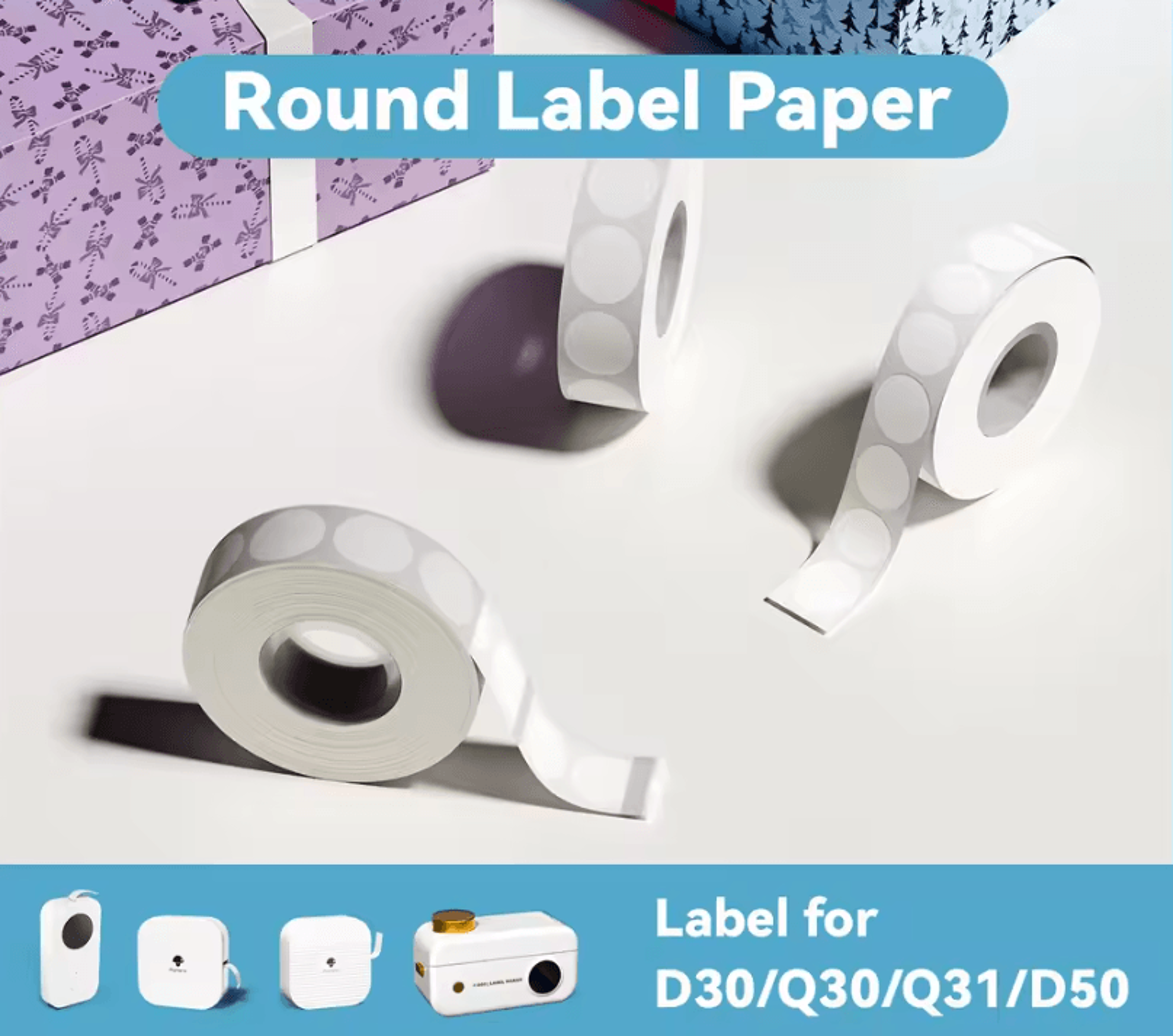 Phomemo D30 Q30 Thermal Label Sticker Roll 615mm SelfAdhesive Printer Paper 0