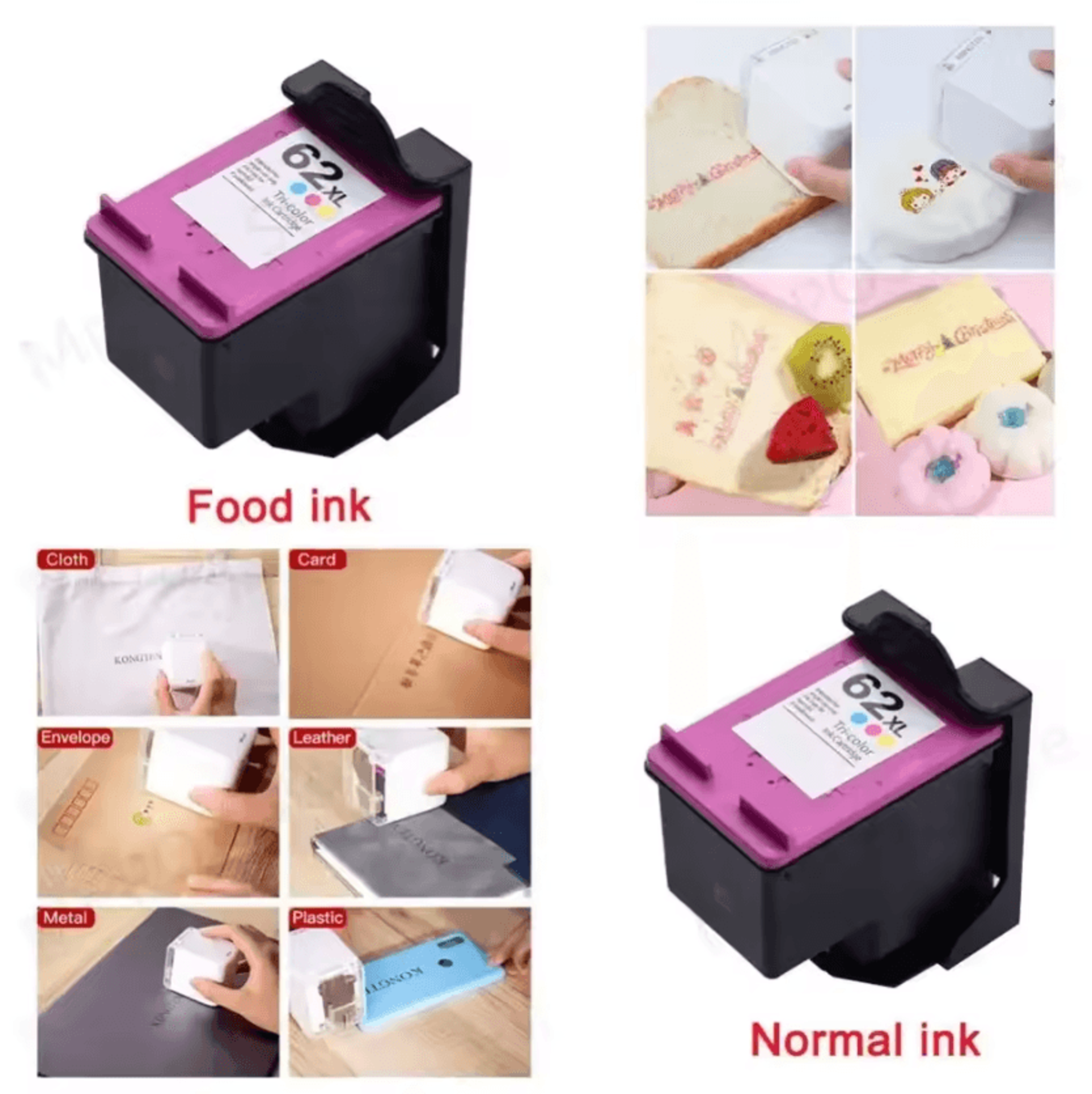 Kongten Mbrush Mini Printer Ink Cartridge Black Brown Replacement For Handheld Logo Printing 0