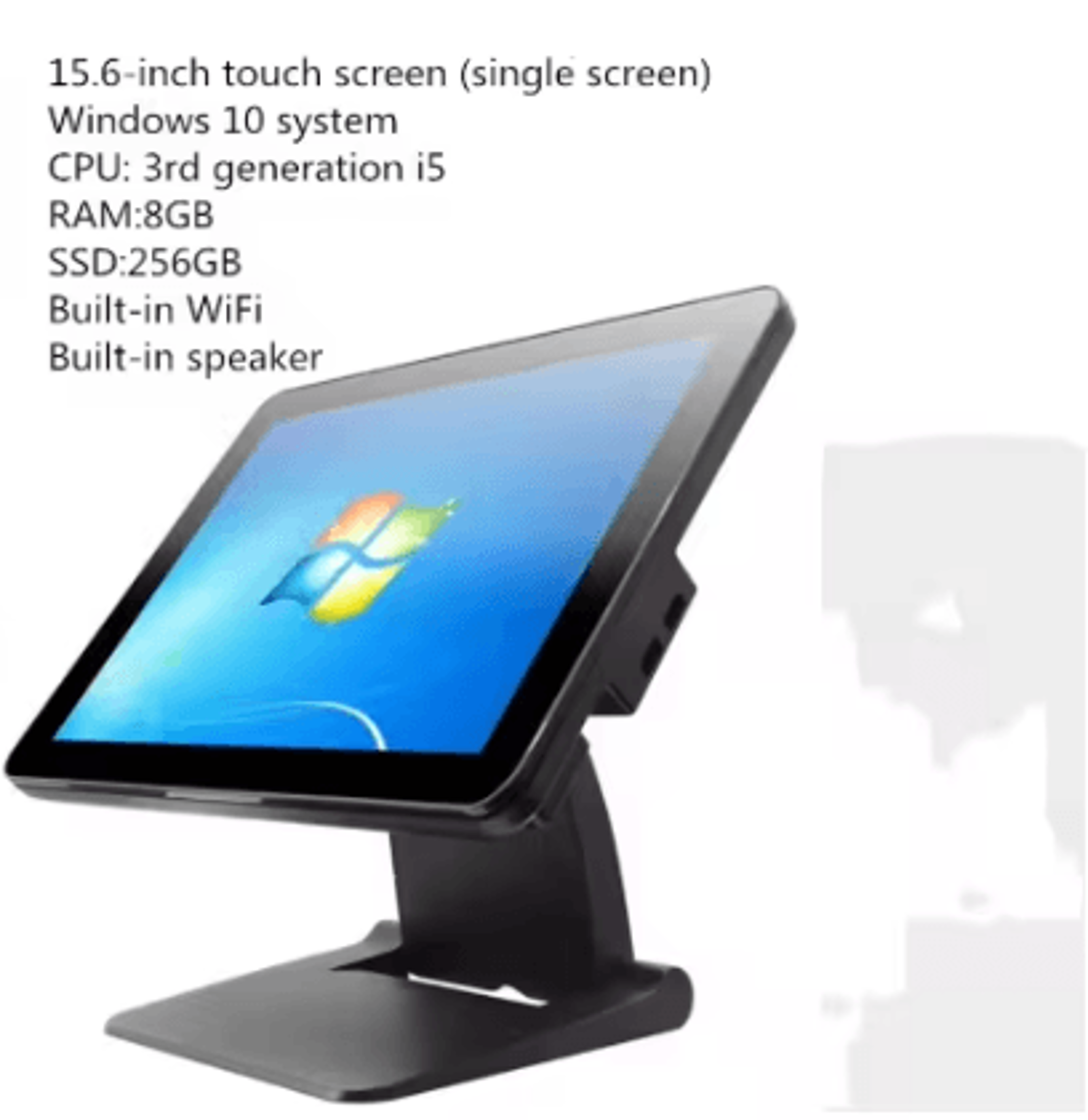 156Inch Windows 10 POS Cash Register Computer Intel Core I5 8GB RAM 256GB SSD 4