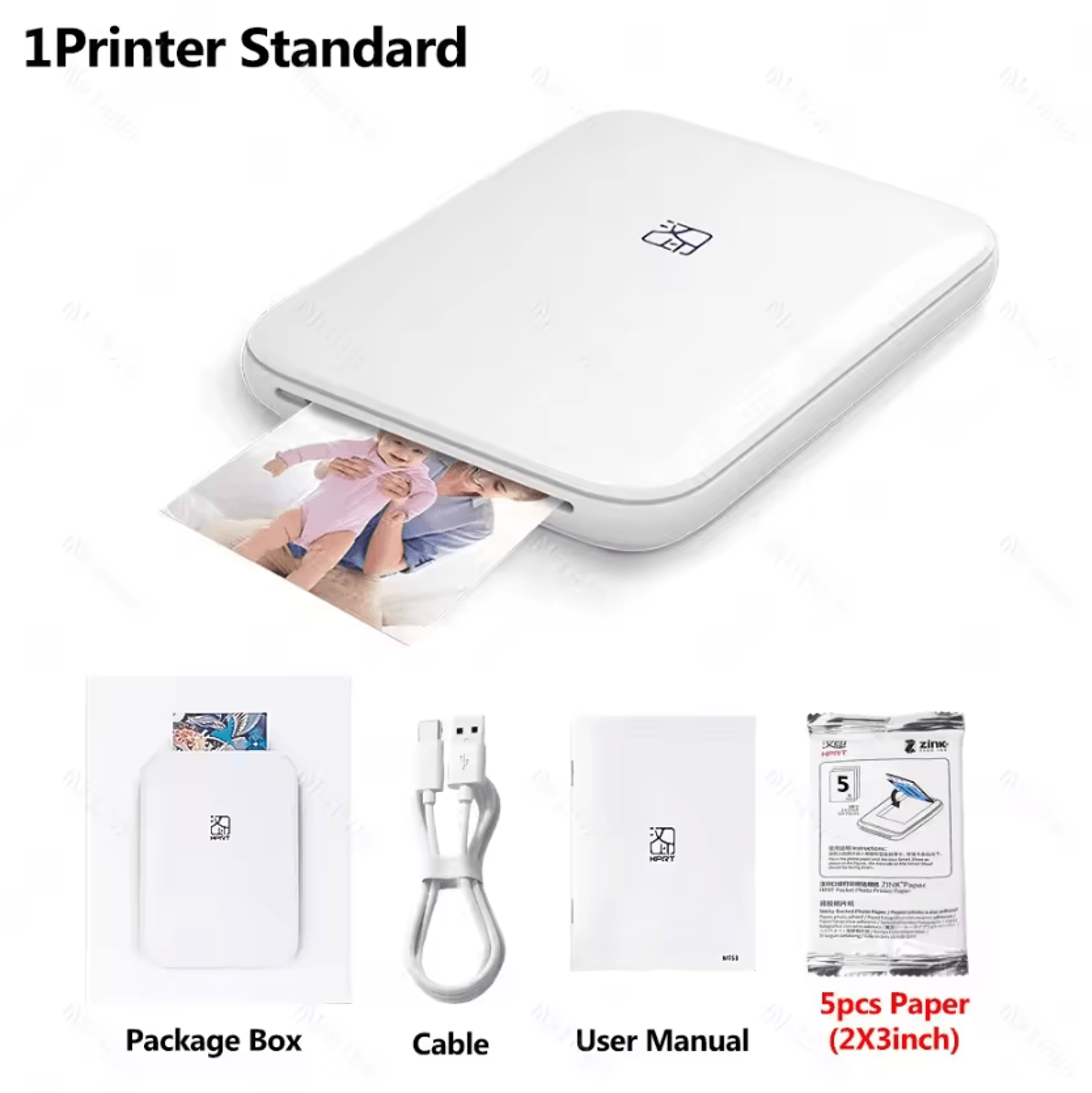 MT53 Mini Color Photo Printer Portable 2x3 Inch Wireless Pocket Printer With StickyBacked Photo Pap 5