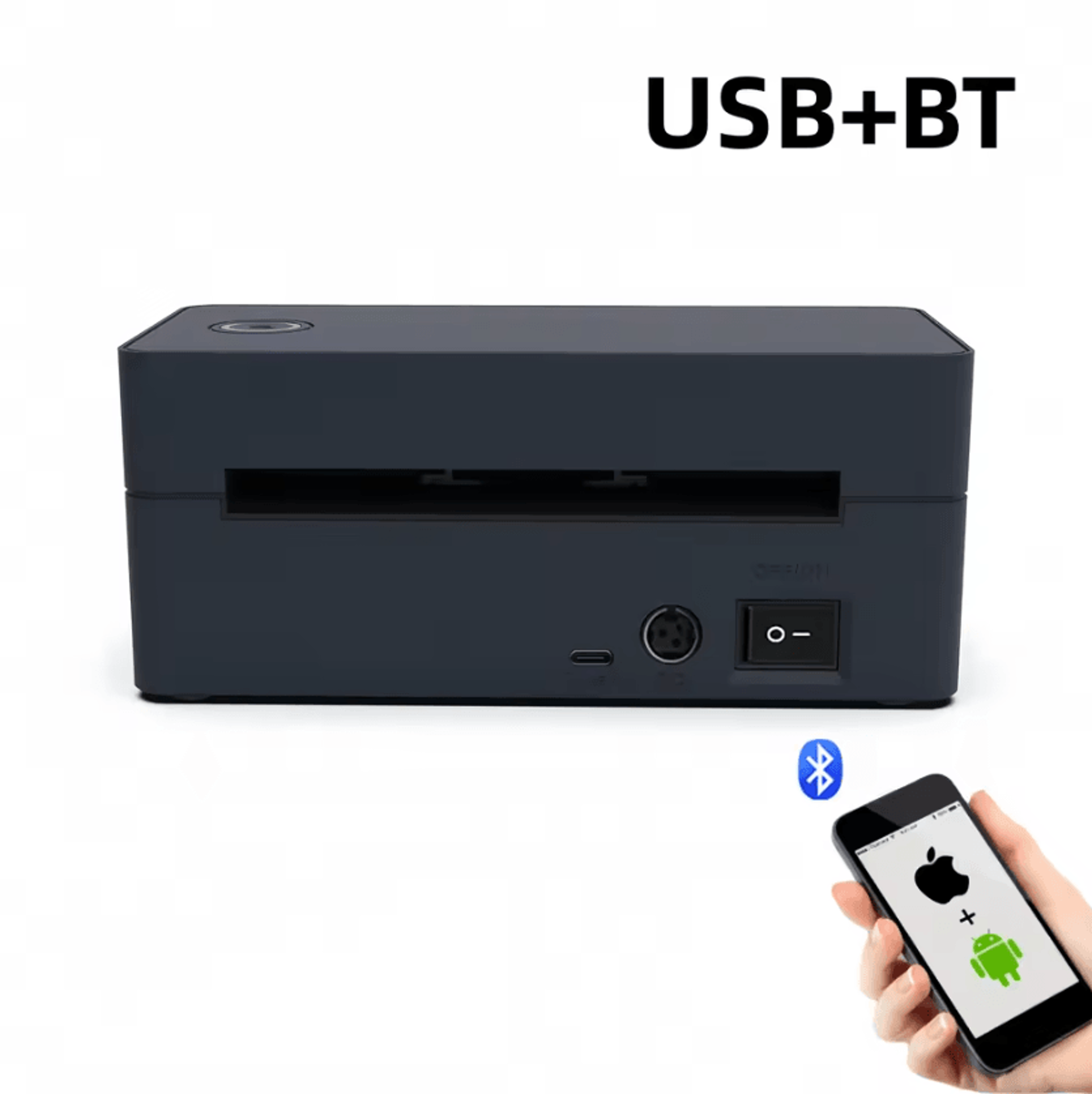 4x6 Bluetooth Thermal Shipping Label Printer 203DPI HighSpeed USB Label Maker For Small Business 5