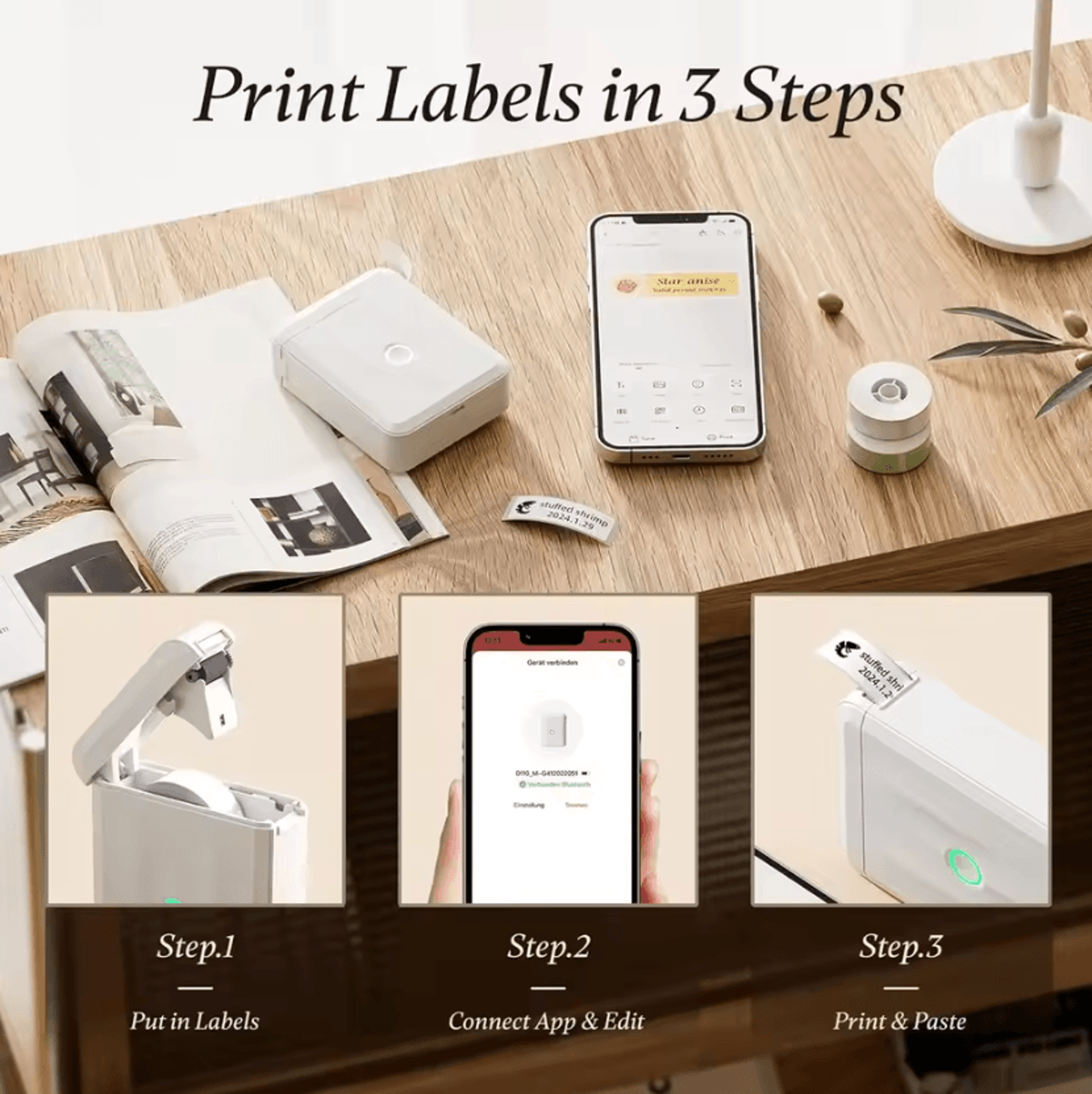NIIMBOT D110 Smart Mini Thermal Label Printer Portable Pocket Sticker Maker For Home And Office 3