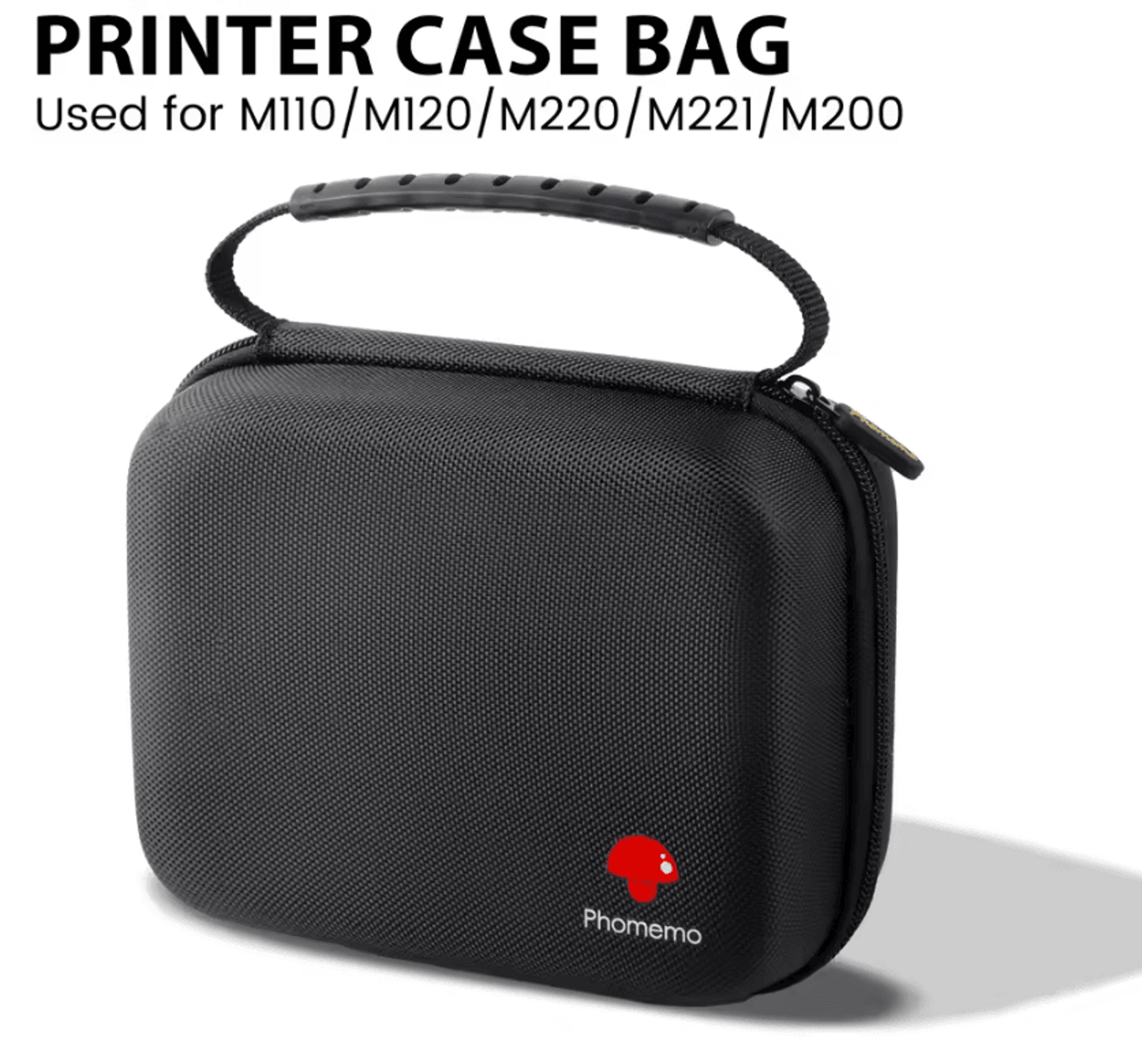 Portable Label Printer Storage Case With Mesh Pocket For Phomemo M220 M110 And NIIMBOT B1 B21 0
