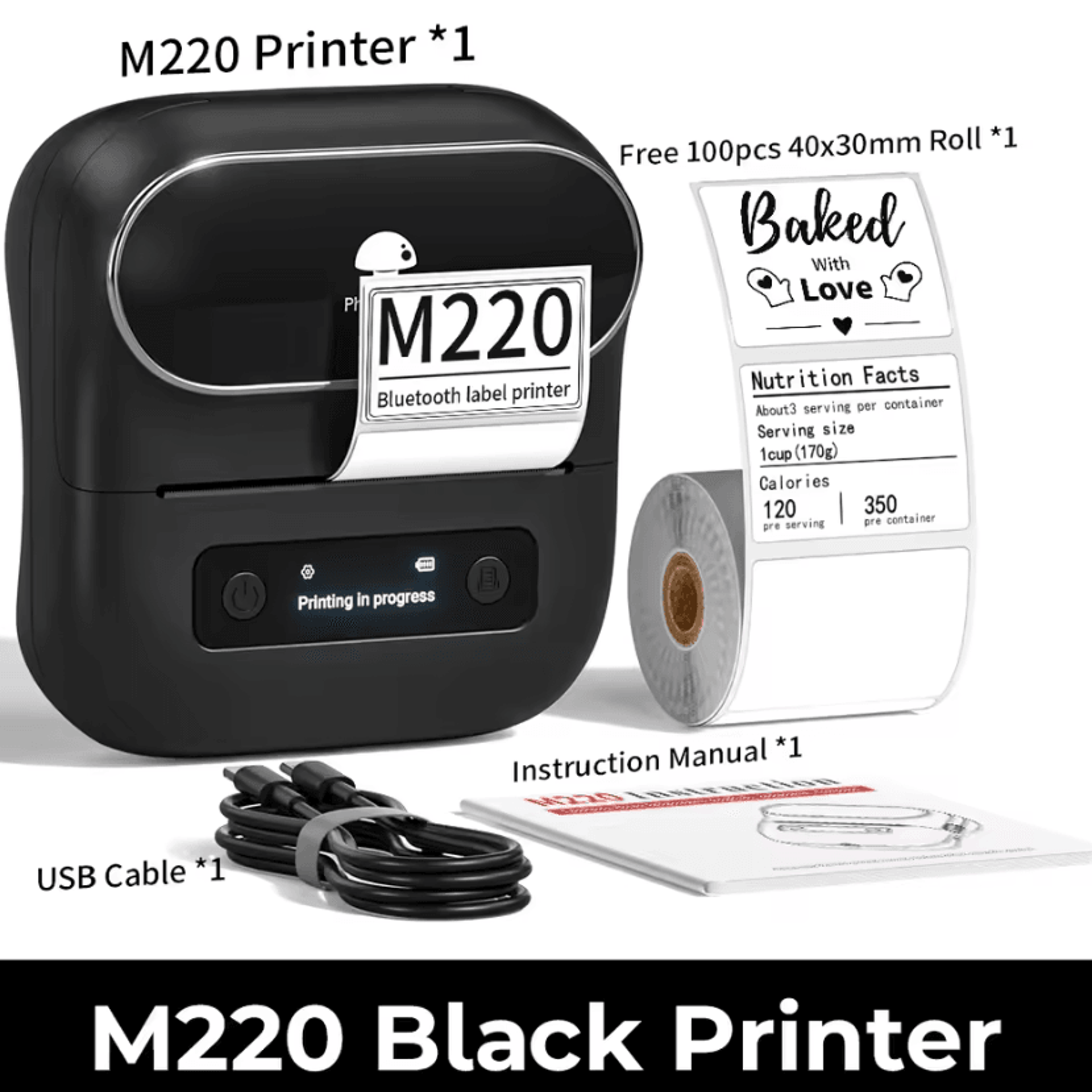 Phomemo M110 M220 M108 203DPI Thermal Label Printer Portable Price Tag Maker For Bakery And Small B 6