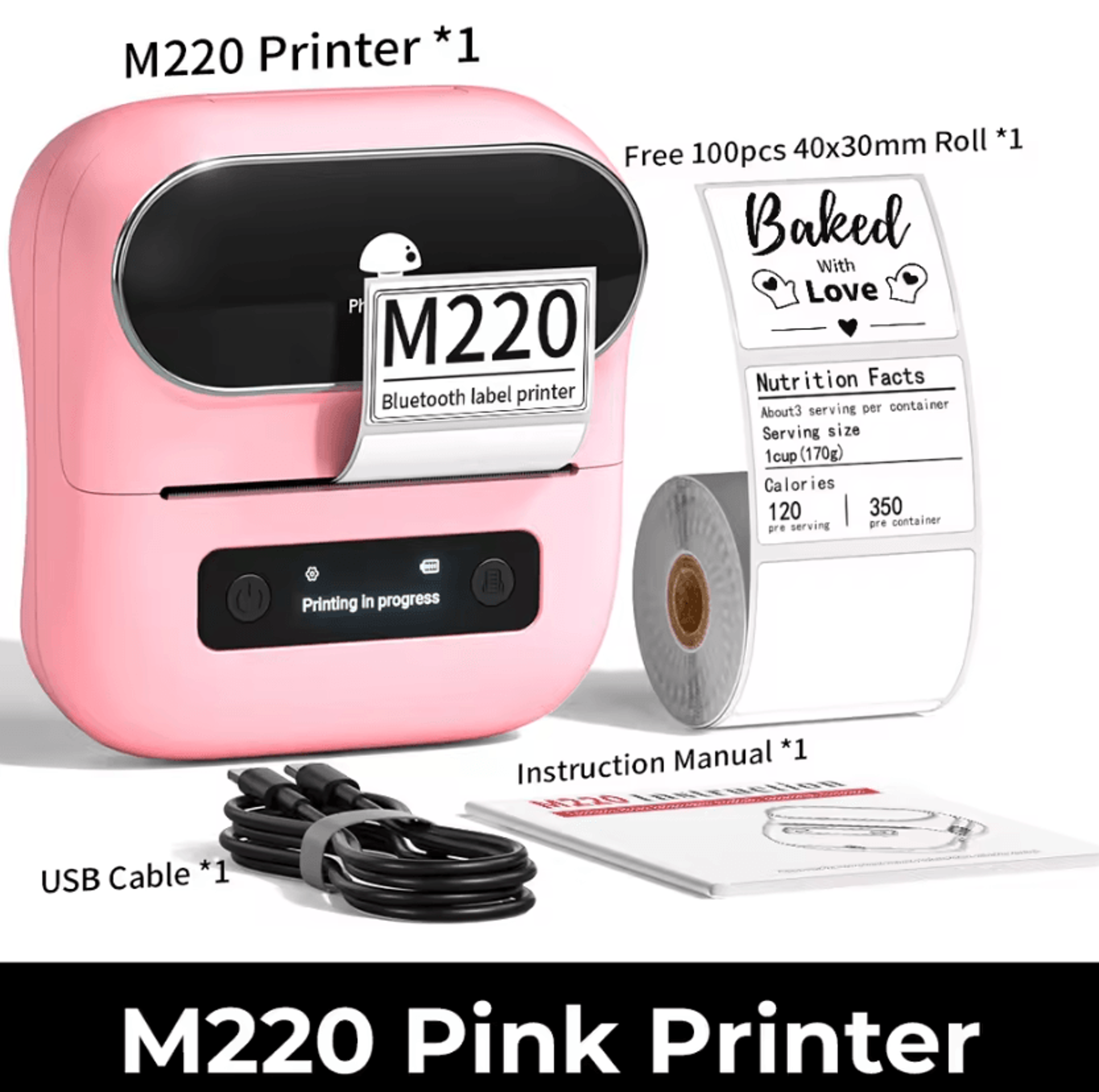 Phomemo M110 M220 M108 203DPI Thermal Label Printer Portable Price Tag Maker For Bakery And Small B 17