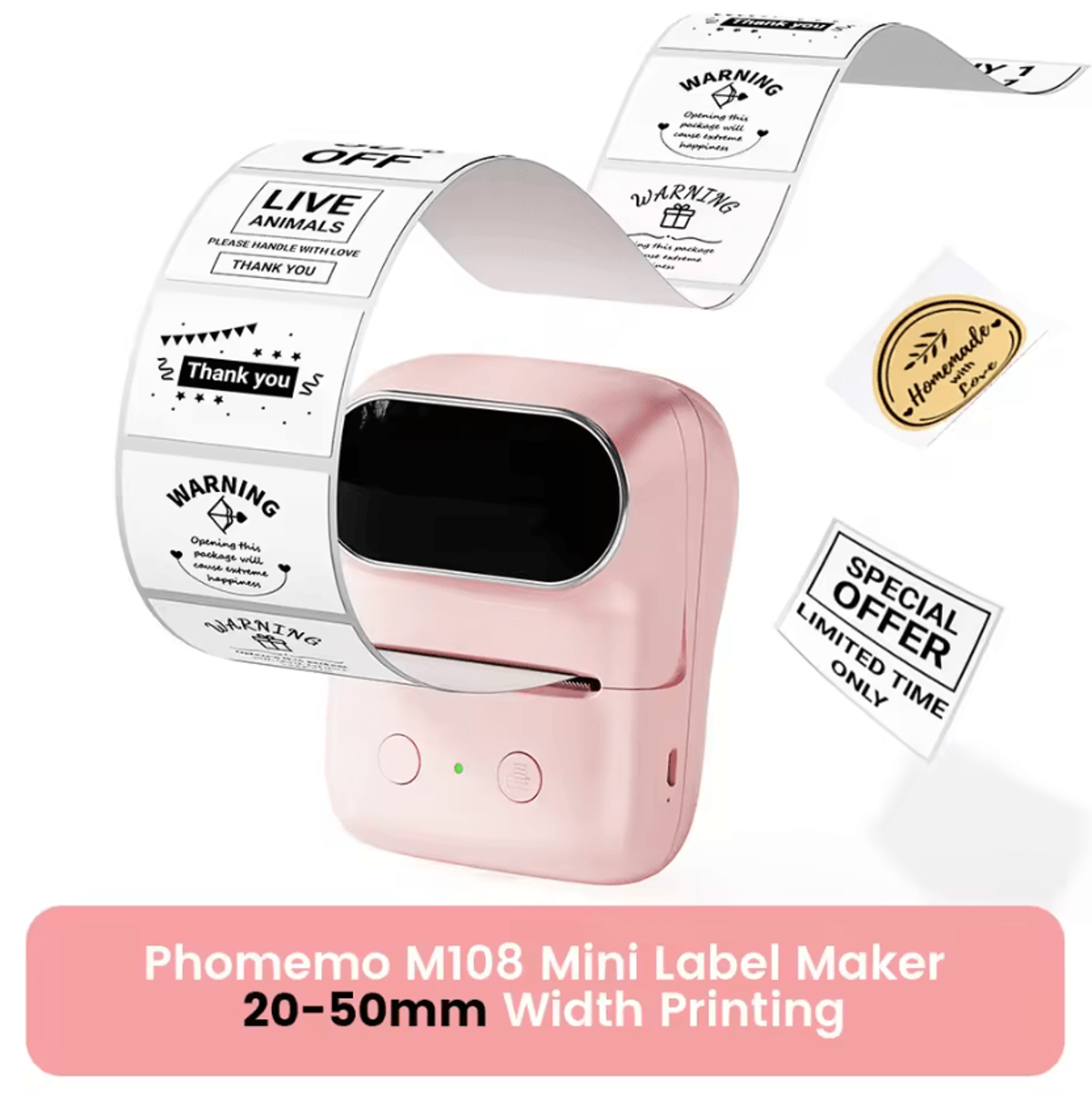 Phomemo M110 M220 M108 203DPI Thermal Label Printer Portable Price Tag Maker For Bakery And Small B 14