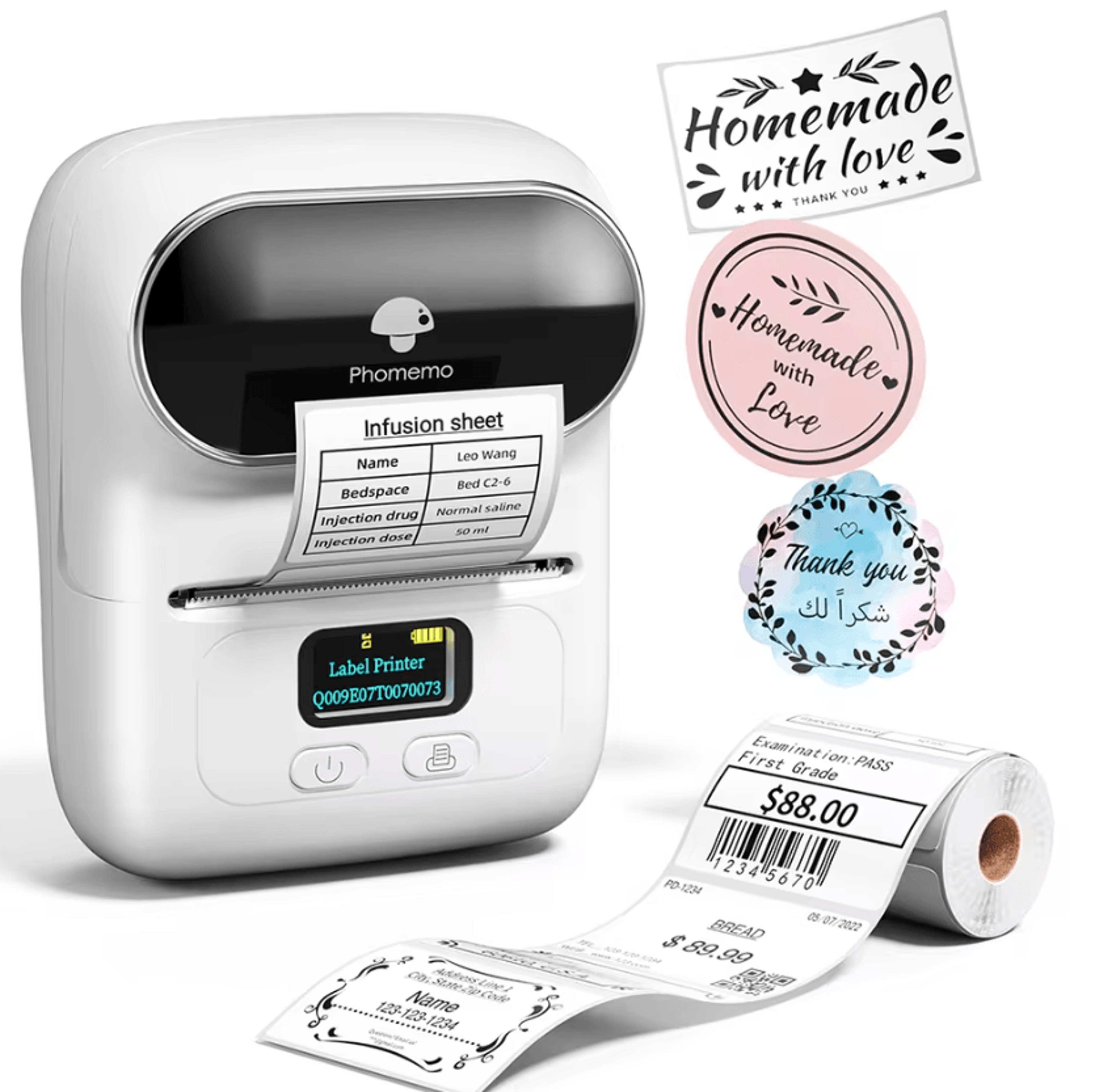 Phomemo M110 M220 M108 203DPI Thermal Label Printer Portable Price Tag Maker For Bakery And Small B 11